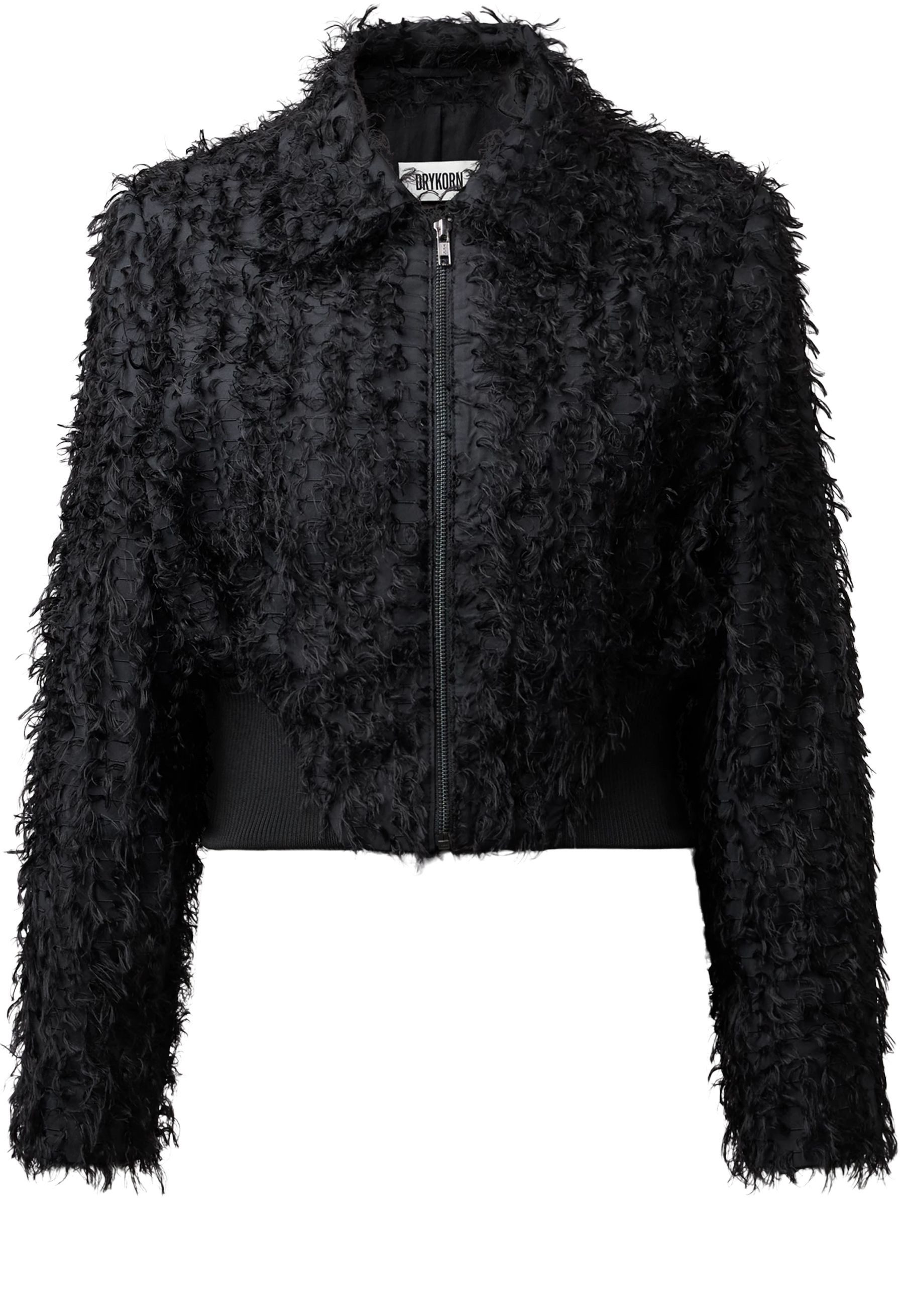 Drykorn Jackenblazer Maxey mit Fransen-Besatz (1-tlg)