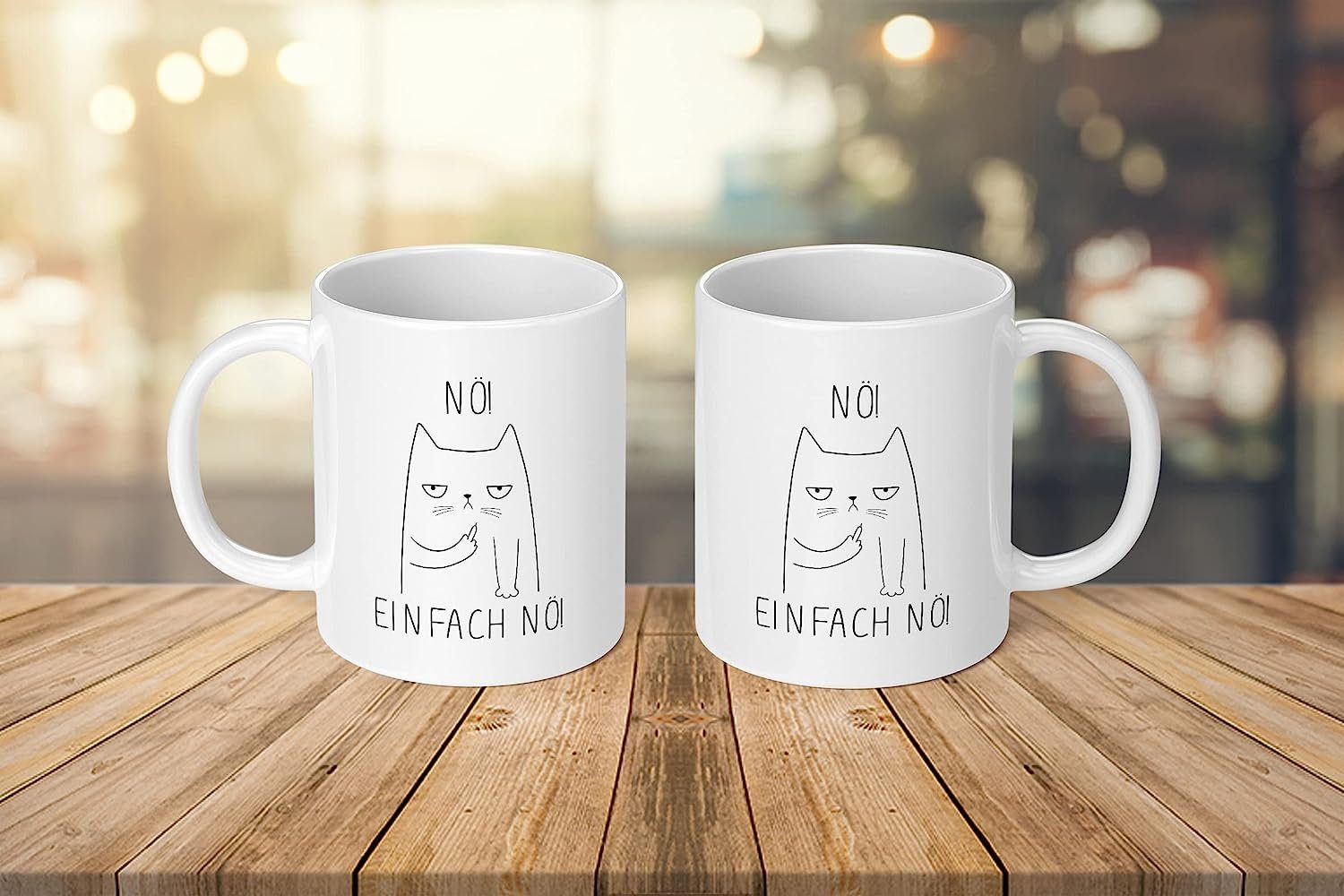 - Tasse TassenTicker Arbeit einfach - für Weiss TASSENTICKER Nö Tasse die Nö 330ml Freche - Katze,