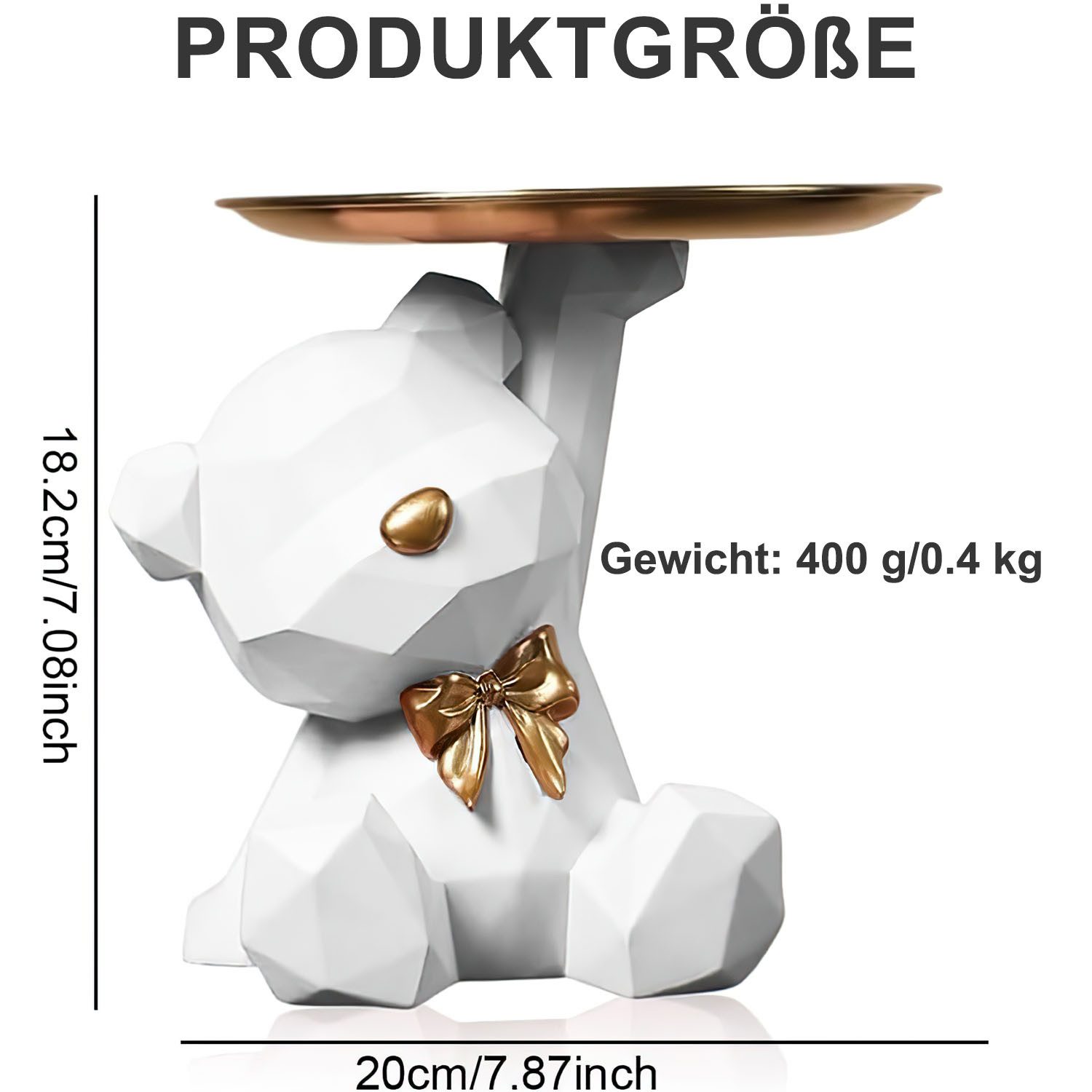 HEYHIPPO Dekotablett Dekofigur Bär mit Tablett günstig online kaufen