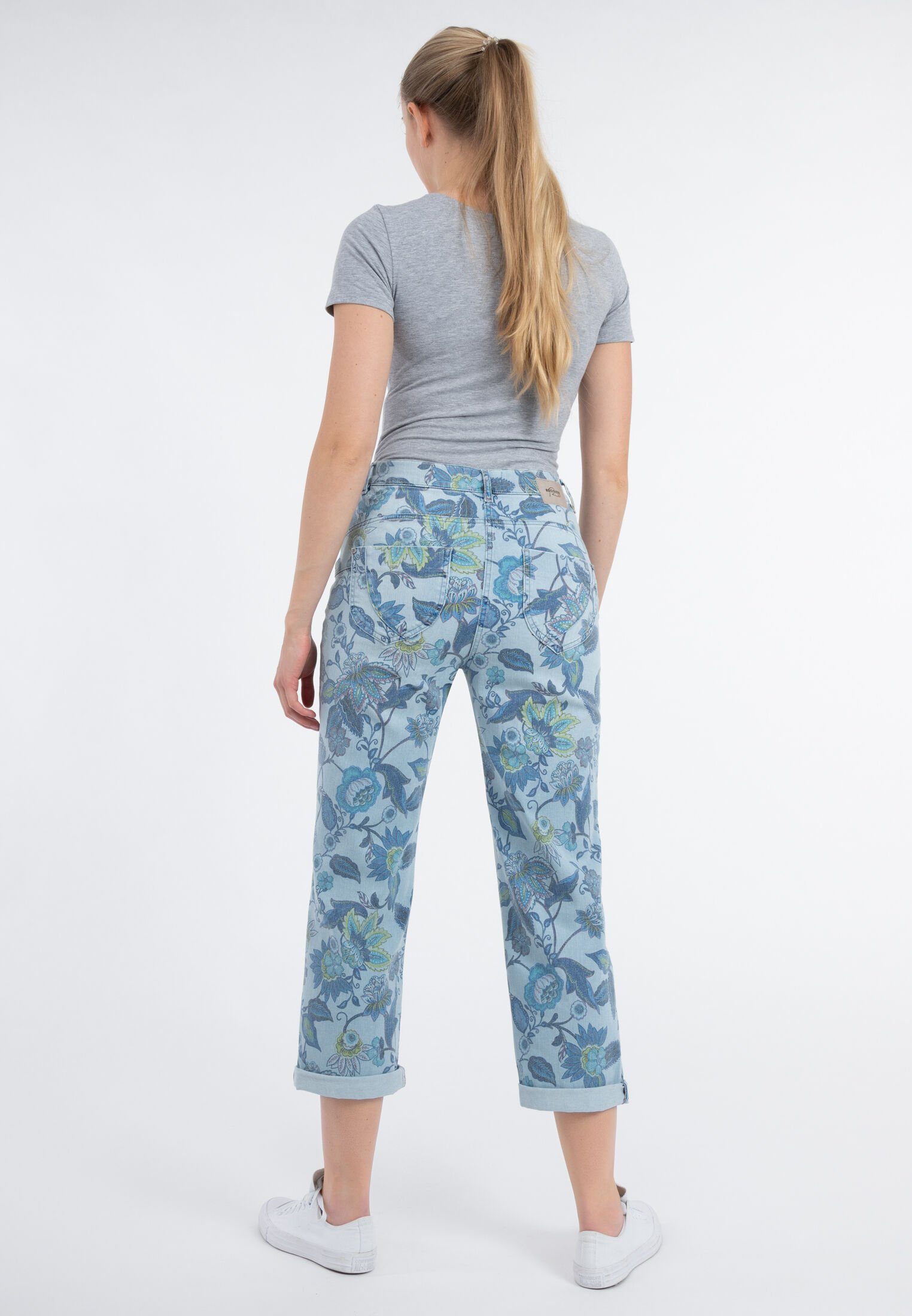 Recover Pants 7/8-Jeans ANTONIA mit Blumendruck