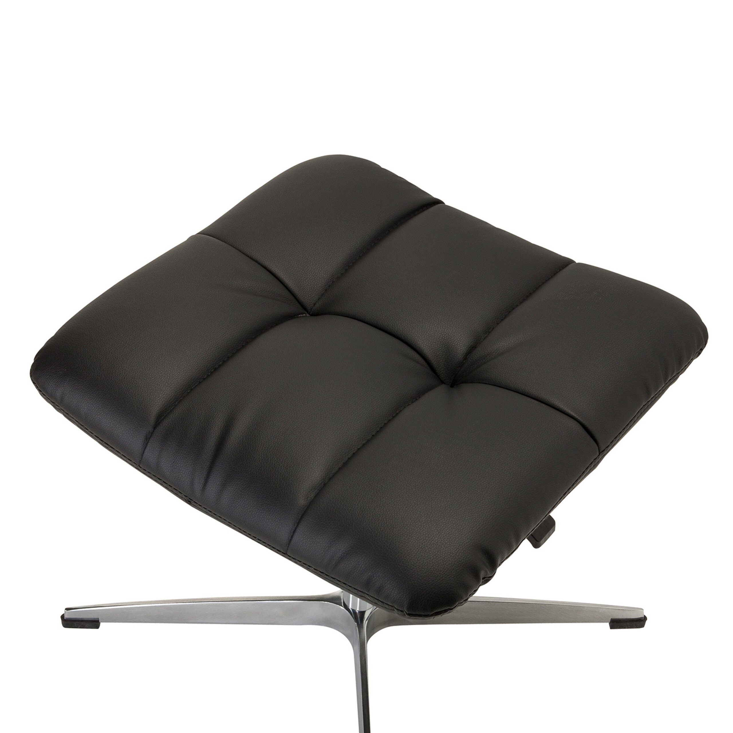 hjh OFFICE Polsterhocker SARANTO Hocker Kunstleder Höhe 38.0 - 49.0 cm, Hocker gepolstert