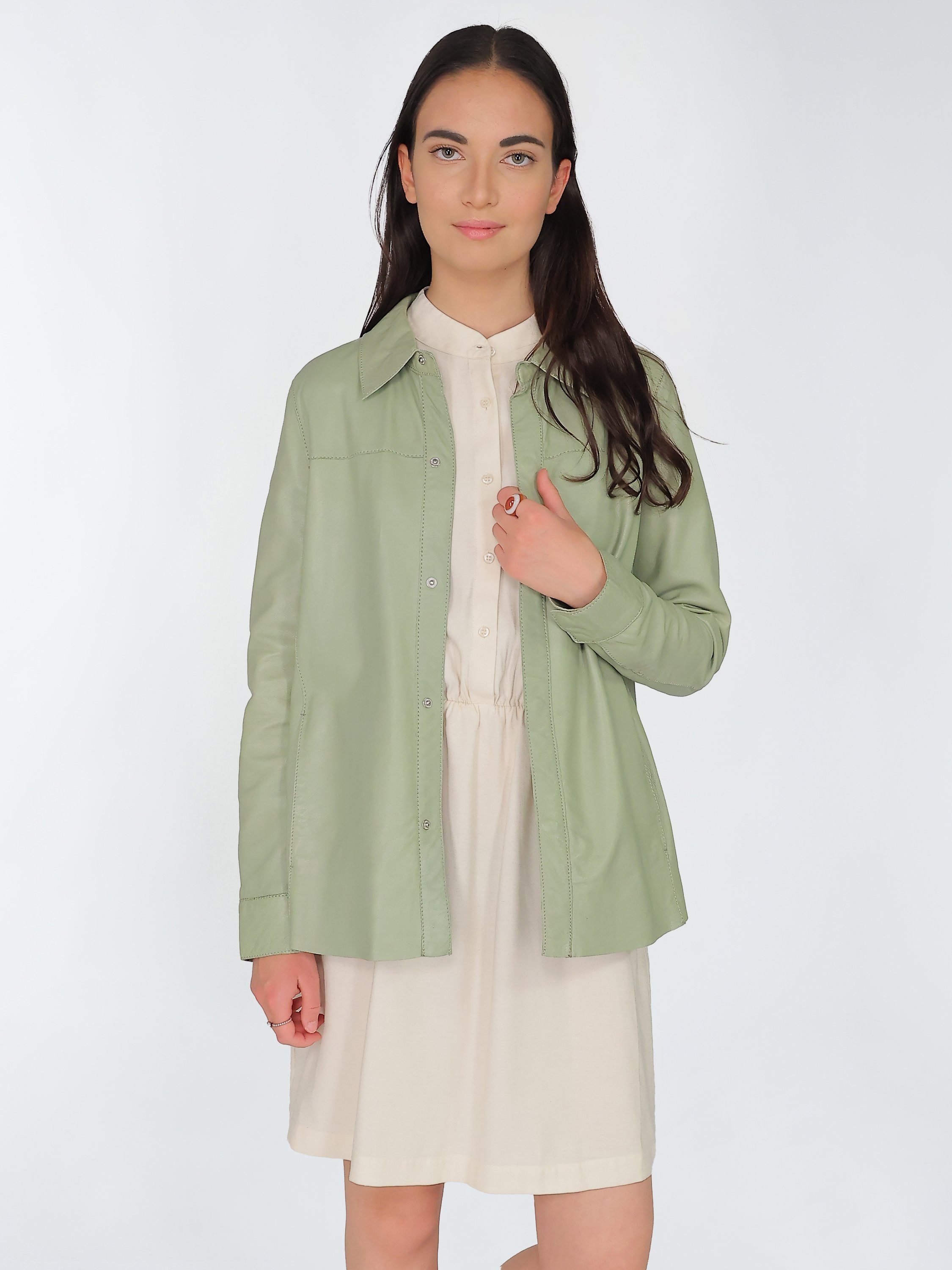 sea Maze 42021102 dusty Lederjacke