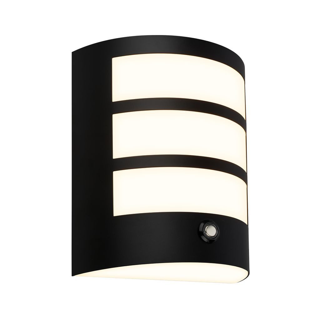 Briloner Leuchten Außen-Wandleuchte 3793015, LED fest integriert, 2700K - Extra-Warmweiß, LED Wandleuchte ohne Stromanschluss 18x15x7 cm Schwarz 5,8W Hauswand