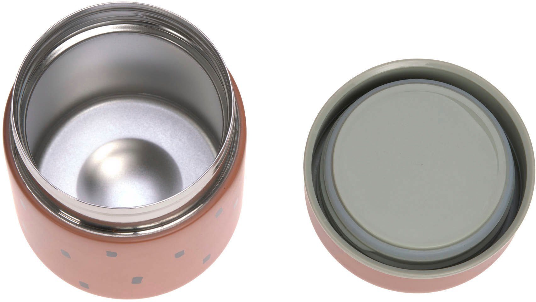 LÄSSIG Thermobehälter Happy Prints, Caramel, Edelstahl, (1-tlg)