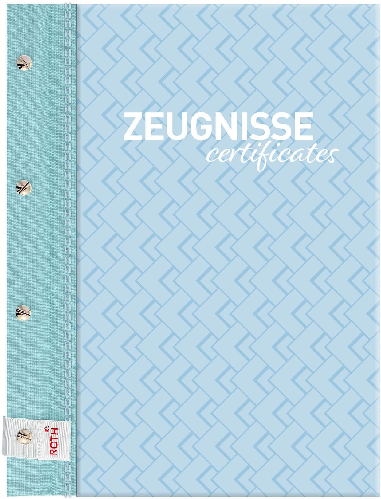 Roth Ideen Vokabelheft Zeugnismappe Pattern mit Buchschrauben -Swimming Pool- hellblau