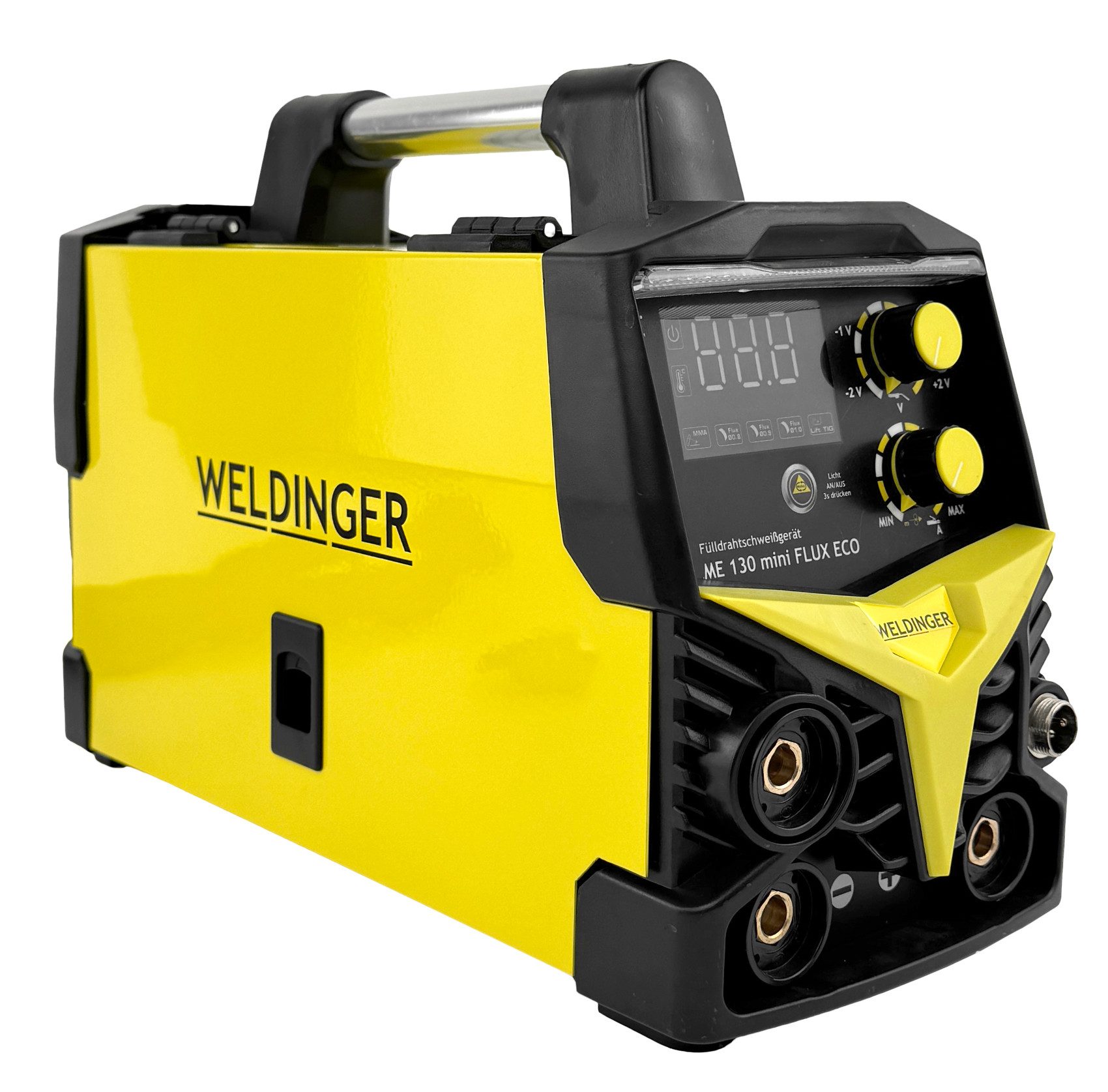WELDINGER Fülldrahtschweißgerät mit Fülldraht Komplettset ME 130 mini FLUX ECO, 20 - 130 A