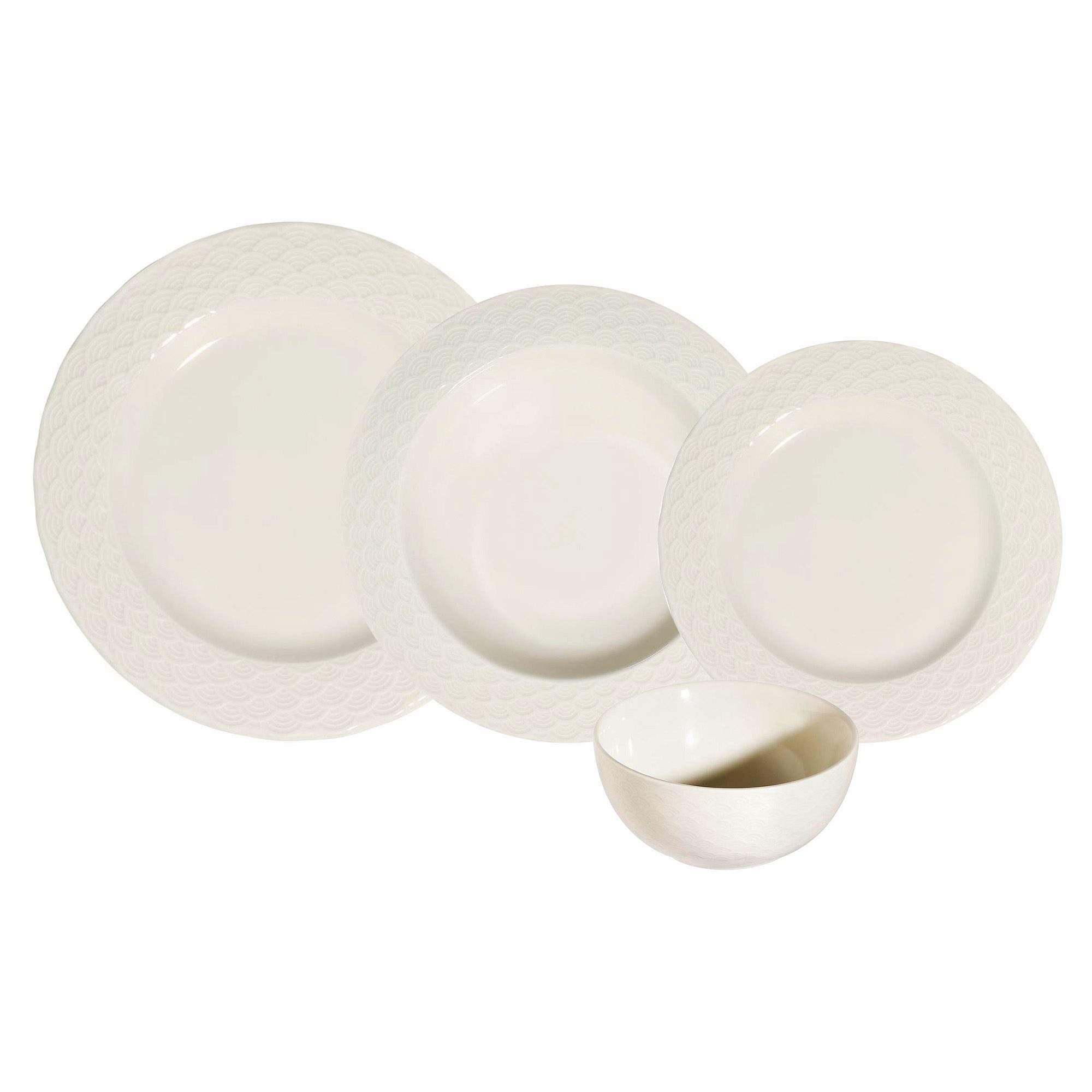 Hermia Concept Geschirr-Set COS24YK (24-tlg), 6 Personen, Porzellan, 24-teiliges Set