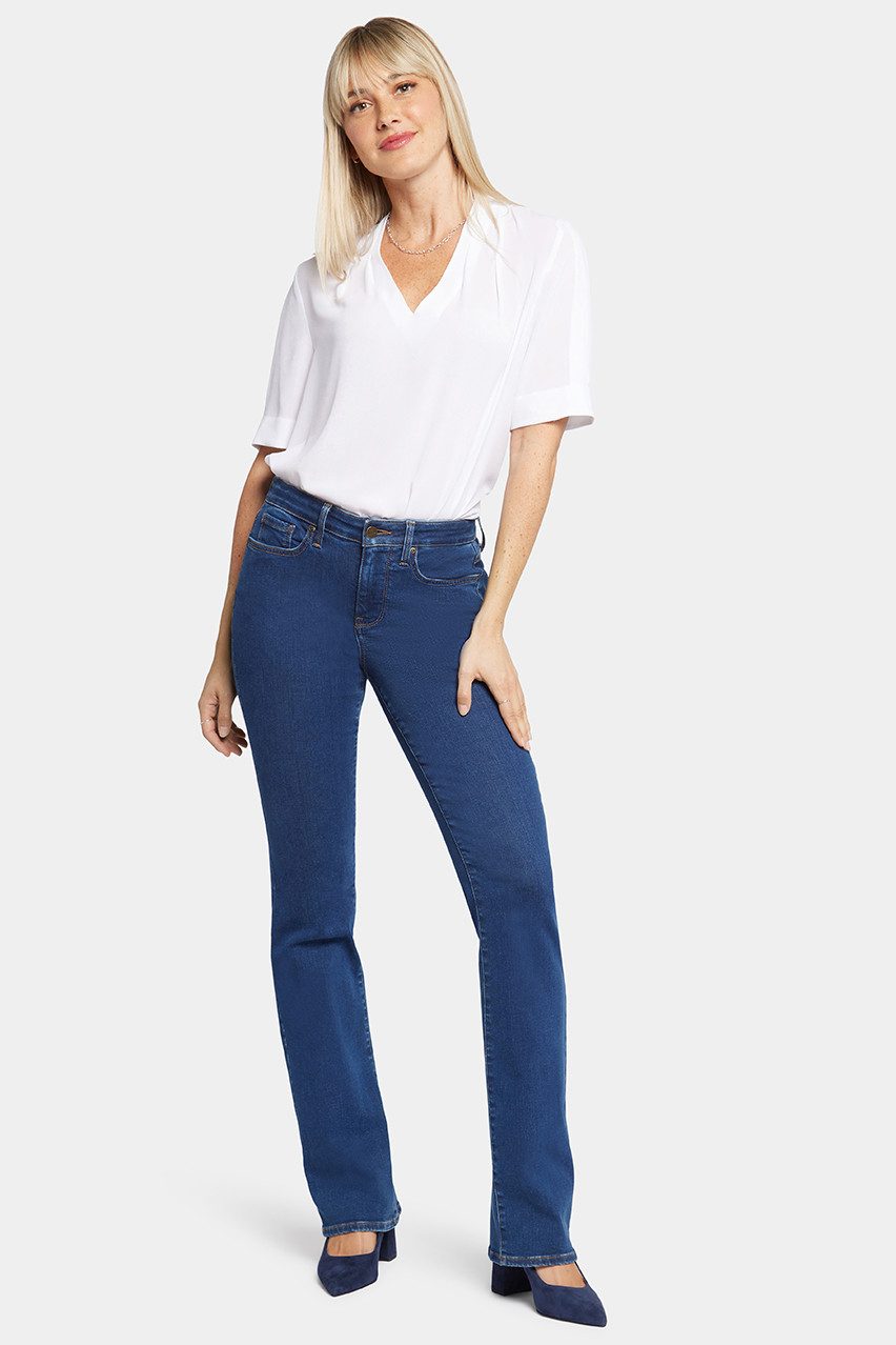 NYDJ Bootcut-Jeans Barbara Bootcut Jeans Mittelblau Premium Denim