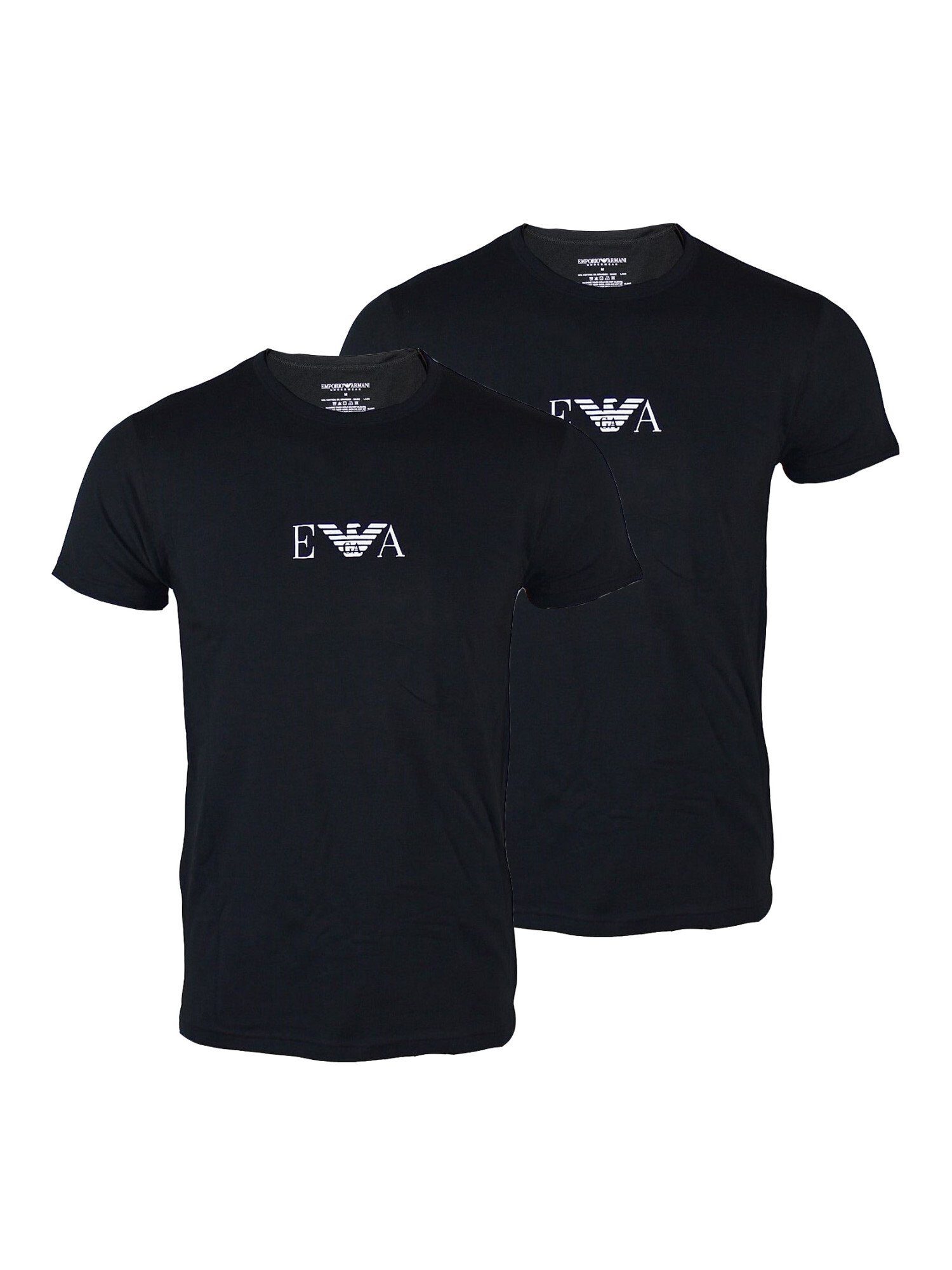 T-Shirt black Emporio T-Shirts Rundhals Pack T-Shirt Armani 2er (2-tlg)