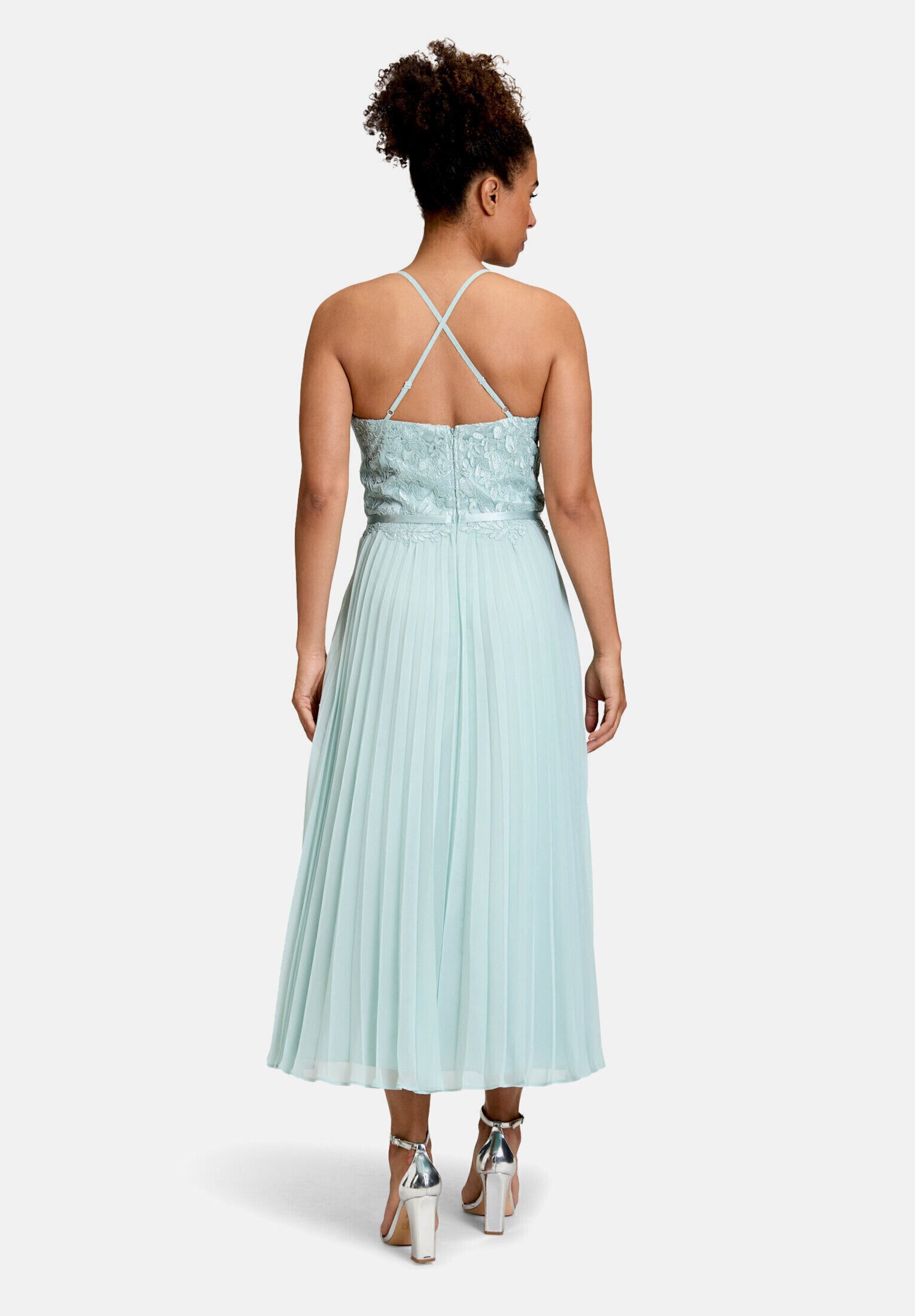 Vera Mont Abendkleid Damen mit Stickerei Plissee