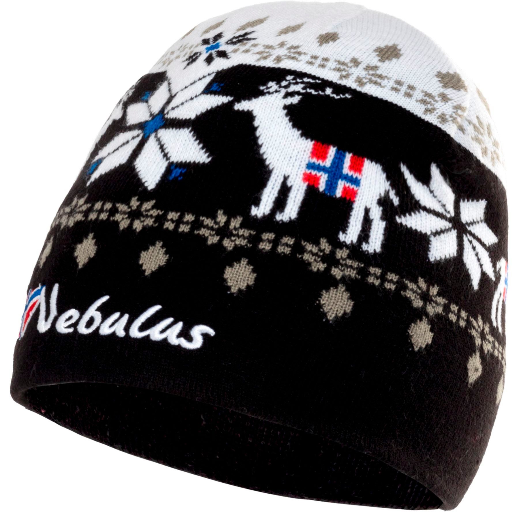 Nebulus Mütze & Schal INFINITY, P6121 - Unisex, schwarz-weiß, onesize