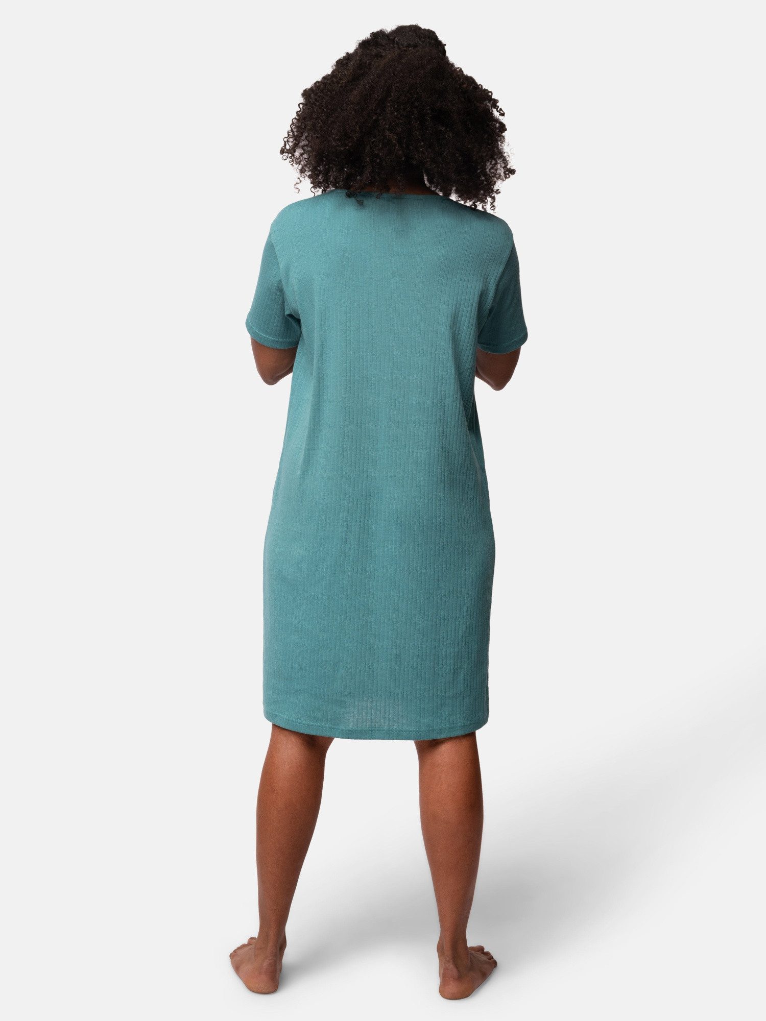 greenjama Sleepshirt aus weichem Derby Rib, Biobaumwolle