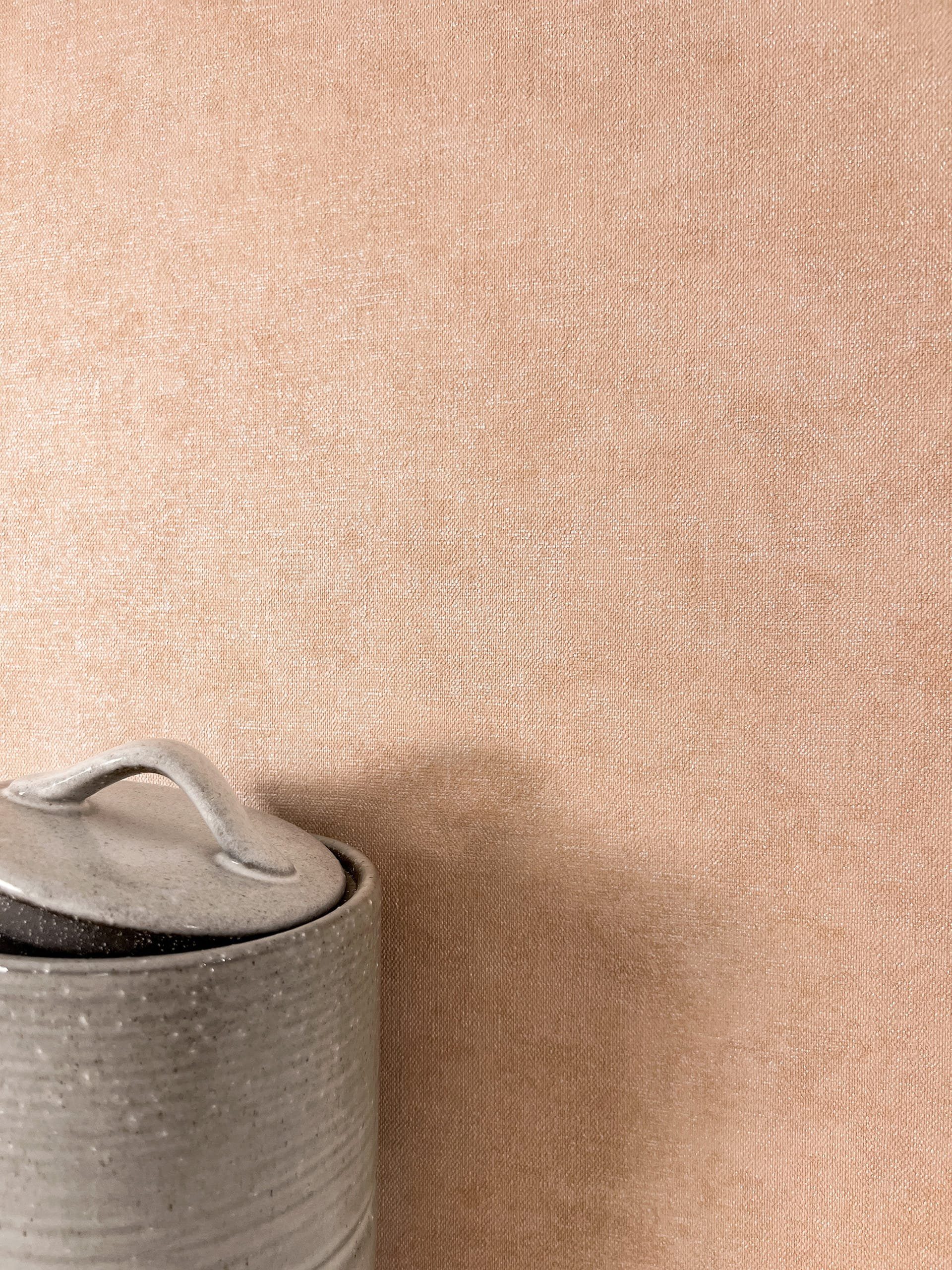 Newroom Vliestapete Co. 13 Apricot Blush Tapete Universal Unifarbe,Struktur,Leicht, Orange Tapete Modern Unifarbe - Einfarbig Leinen-Optik Aprikose Rosa Uni Minimalistisch Struktur Leicht glänzend für Wohnzimmer Schlafzimmer Küche, Einfarbig