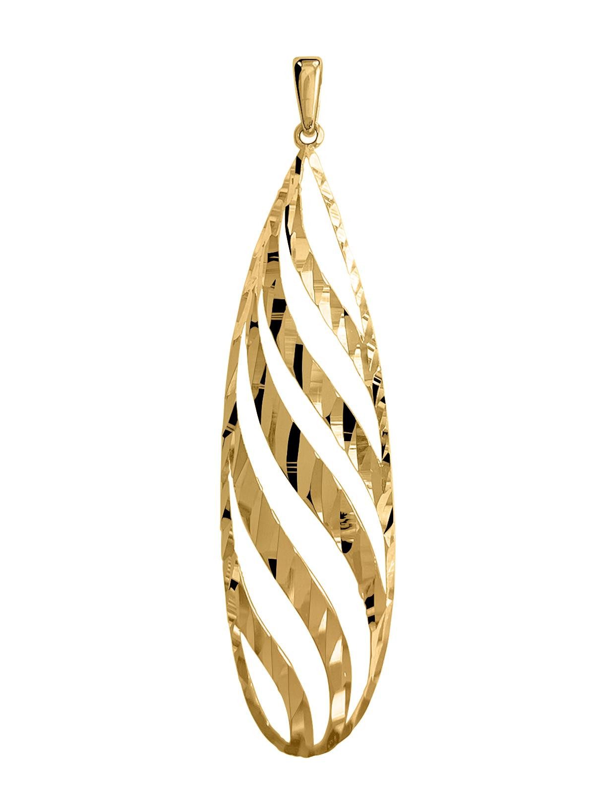 My Gold Kettenanhänger Damen Anhänger Goldanhänger Gold 585 (14 Karat) ohne Stein - Anastasia (Set, 1-tlg., inkl. Schmuckbox), Geschenke