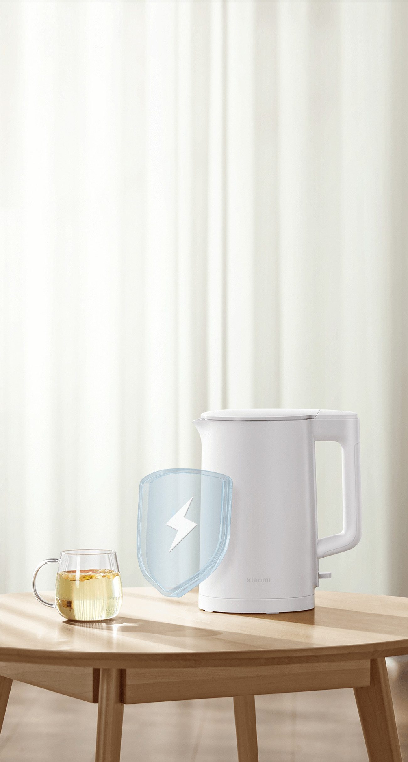 Xiaomi Wasserkocher Electric Kettle 2 Lite, 1.5 l, 1500 W, Trockengebrauchsschutz, großzügiges Fassungsvermögen von 1,5 Litern