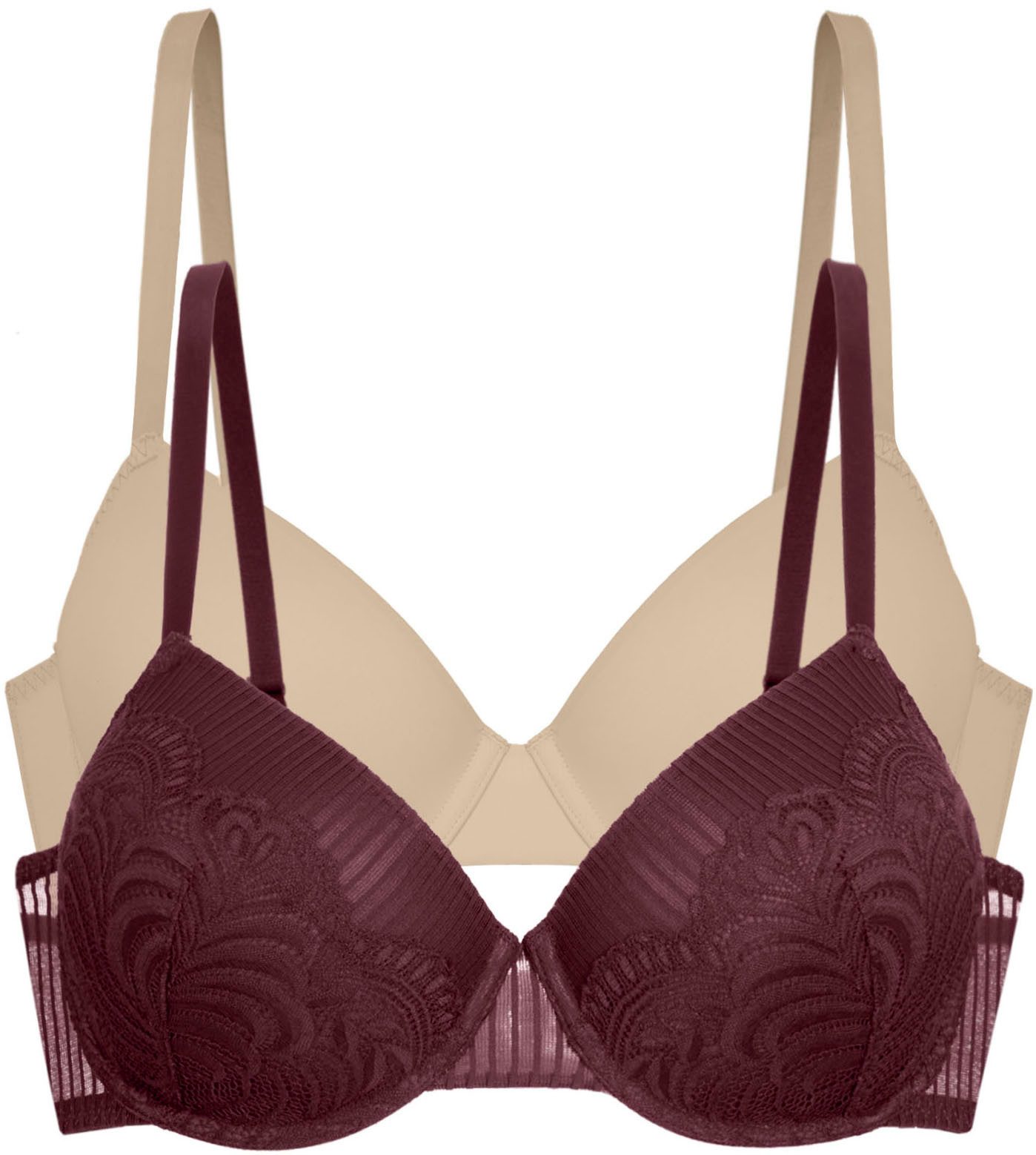 Dorina Halbschalen-BH Emersyn (2er Pack) gepolsterte Cups, stützende Bügel günstig online kaufen