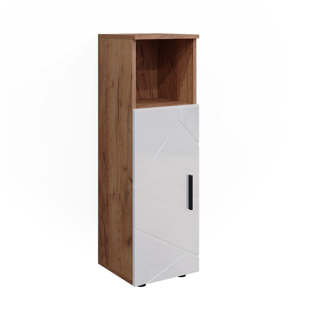 Vicco Midischrank Irma, Eiche/Weiß Hochglanz, 30 günstig online kaufen