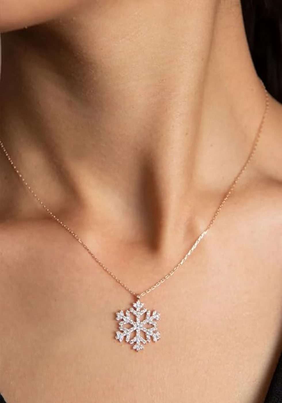 Einzelstück Charm-Kette Snow Crystal Halskette mit günstig online kaufen