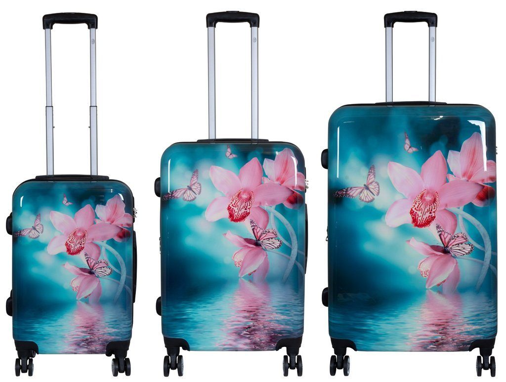 Trendyshop365 Hartschalen-Trolley Orchidee, bunter Koffer mit günstig online kaufen