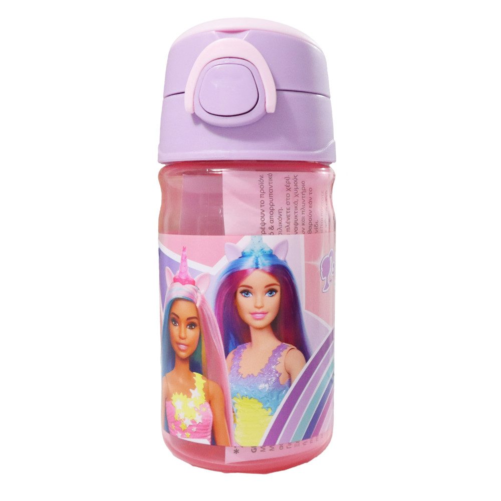 Barbie Trinkflasche Barbie Kinder Sport Wasserflasche Flasche Trinkhalm Griff 350 ml