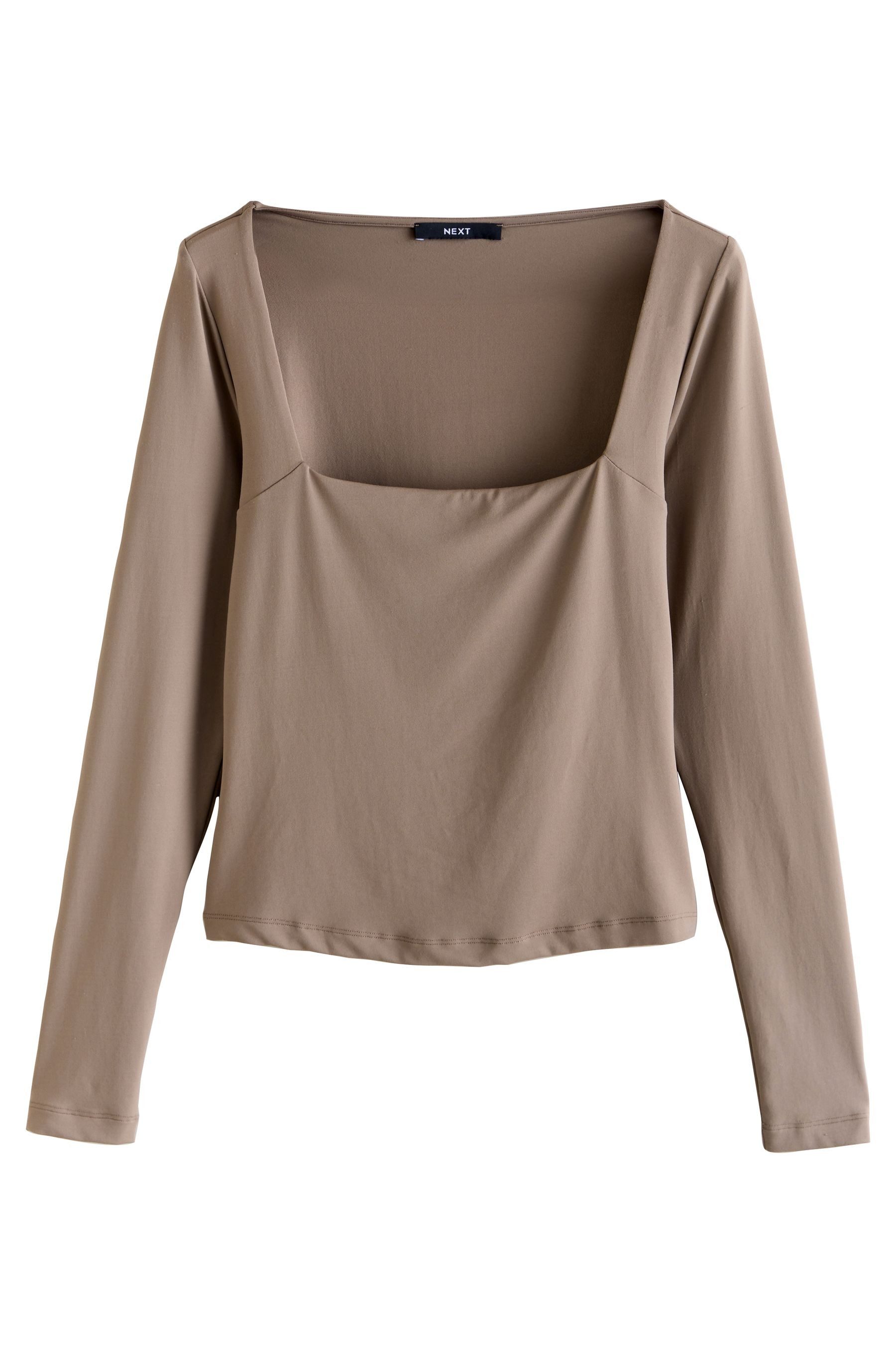Langarmshirt Weiches Langarmshirt mit Carréausschnitt