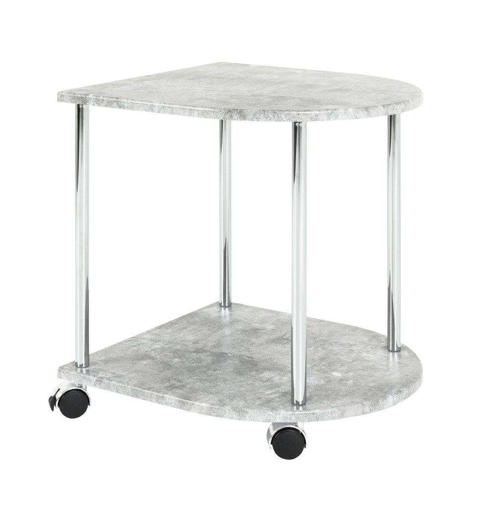 HAKU Beistelltisch Beistelltisch auf Rollen MDF-Servierwagen Metall-B 42xH 45xT 40 cm (1 Stück), Beistelltisch aus Metall