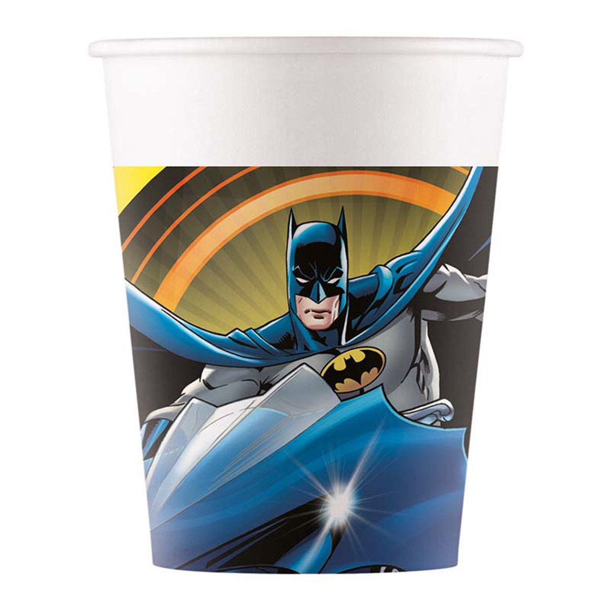 Procos Einwegbecher Pappbecher Batman 200ml/8Stk. FSC, Papier, Pappe