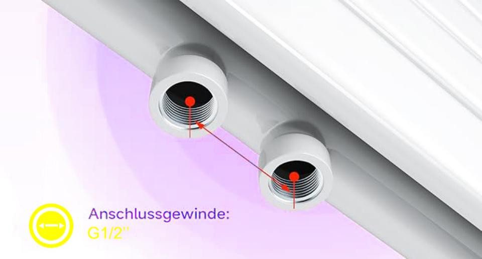 AICA Heizkörper Badheizkörper Handtuchwärmer Handtuchtrockner Weiß/Anthrazit, Handtuchhalter Bad Mittelanschluss