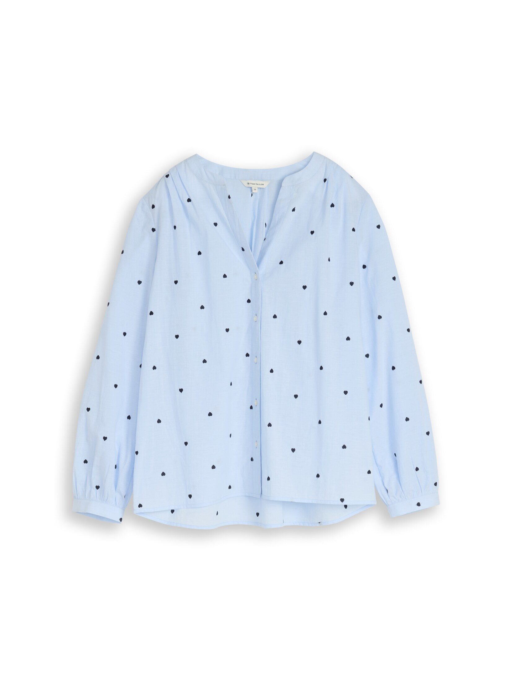 TOM TAILOR Langarmbluse Blusen & Shirts Bluse mit Herz-Stickerei günstig online kaufen