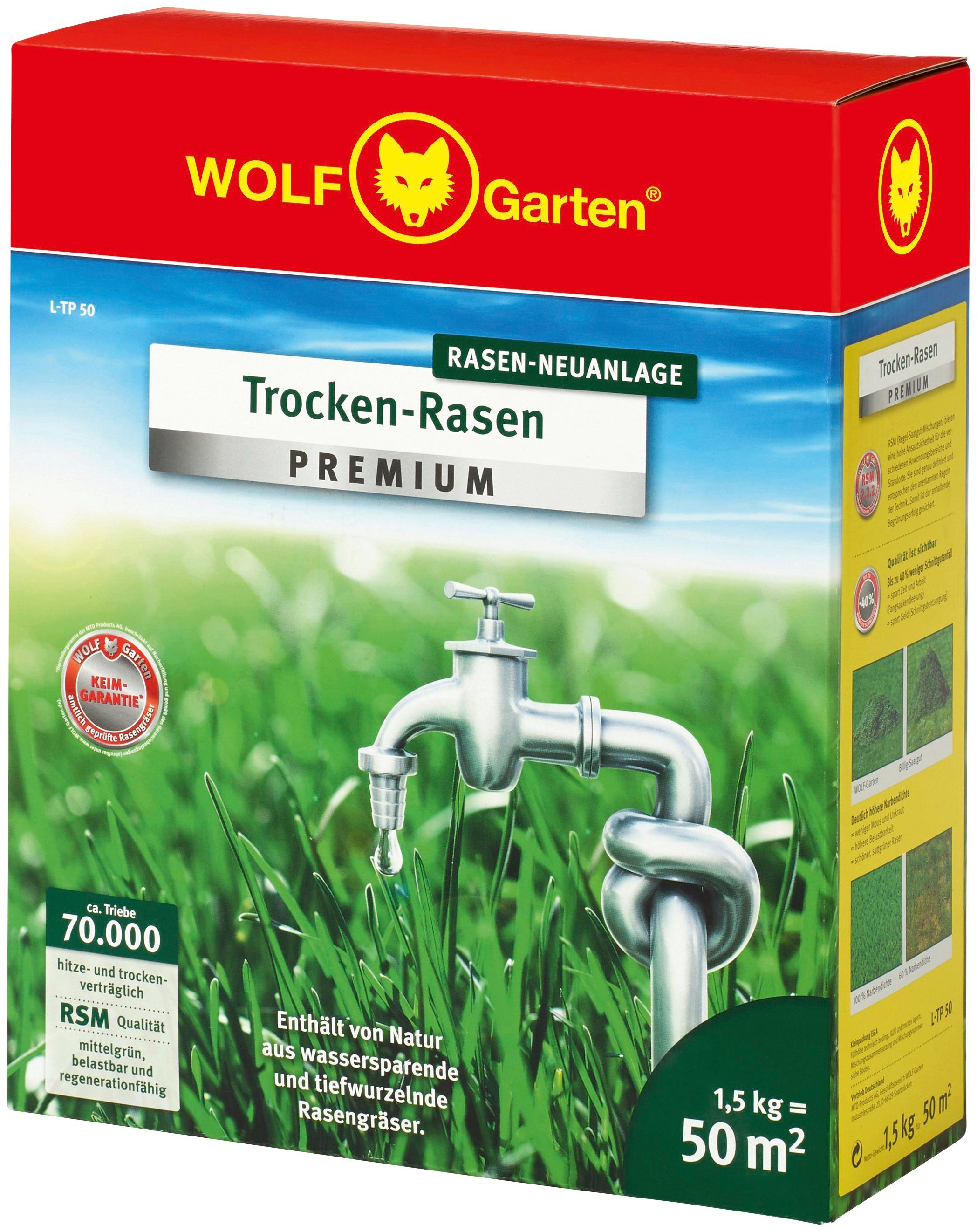 WOLFGarten Rasensamen »LTP 50 TrockenRasen PREMIUM«, 1,5 kg, zur