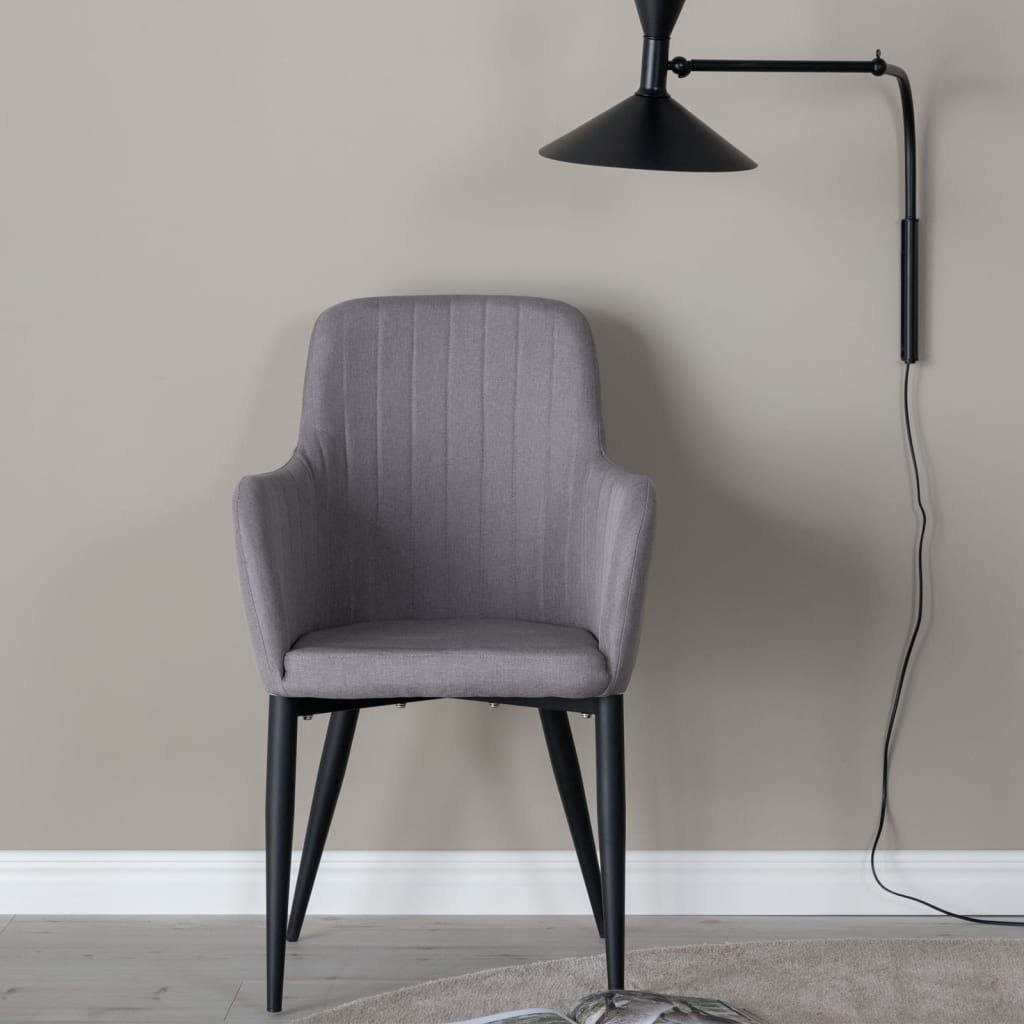 und Grau ebuy24 Comfort Stk. Schwarz 2 Esszimmerstühle Venture Esszimmerstuhl St) Home Polyester (2