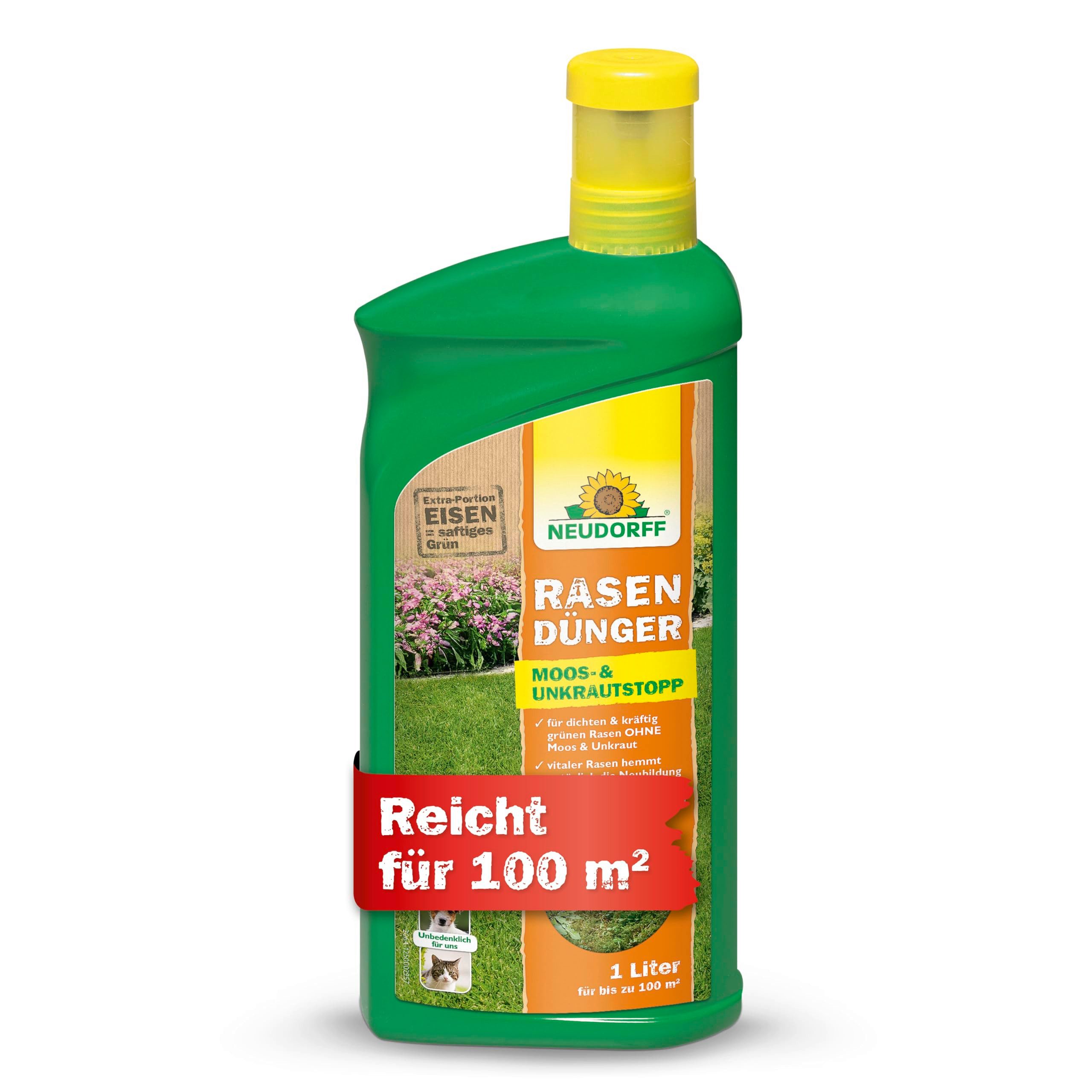 Neudorff Rasendünger Rasendünger Moos-&UnkrautStopp 1L für 100 m², Rasen Fl günstig online kaufen