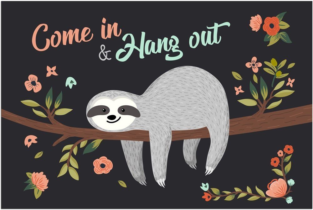 matches21 HOME & HOBBY Fußmatte Türmatte Faultier lustig in 40x60 cm als Fu günstig online kaufen