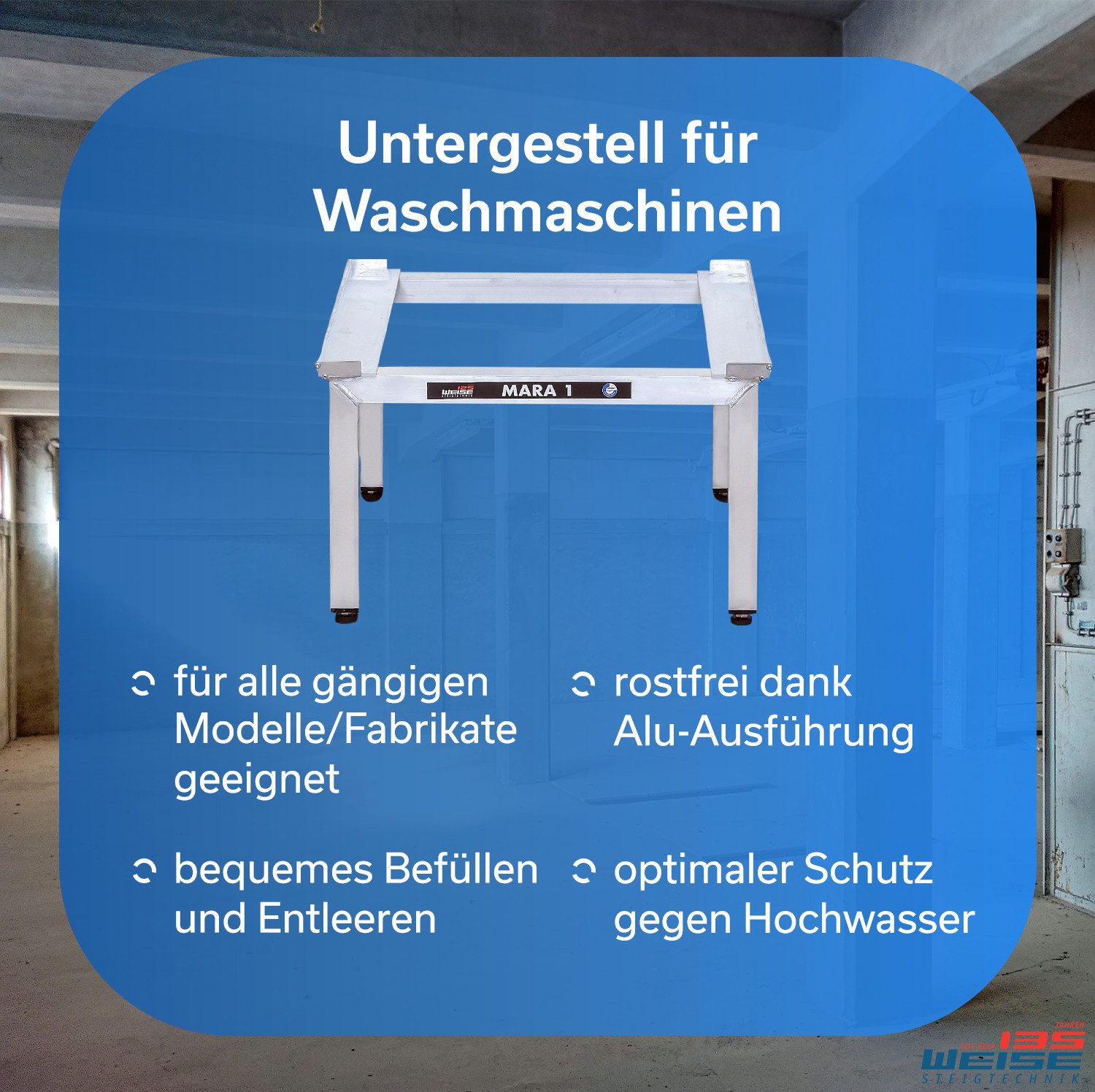 Weise Steigtechnik Waschmaschinenuntergestell Mara 1, für Waschmaschinen & günstig online kaufen