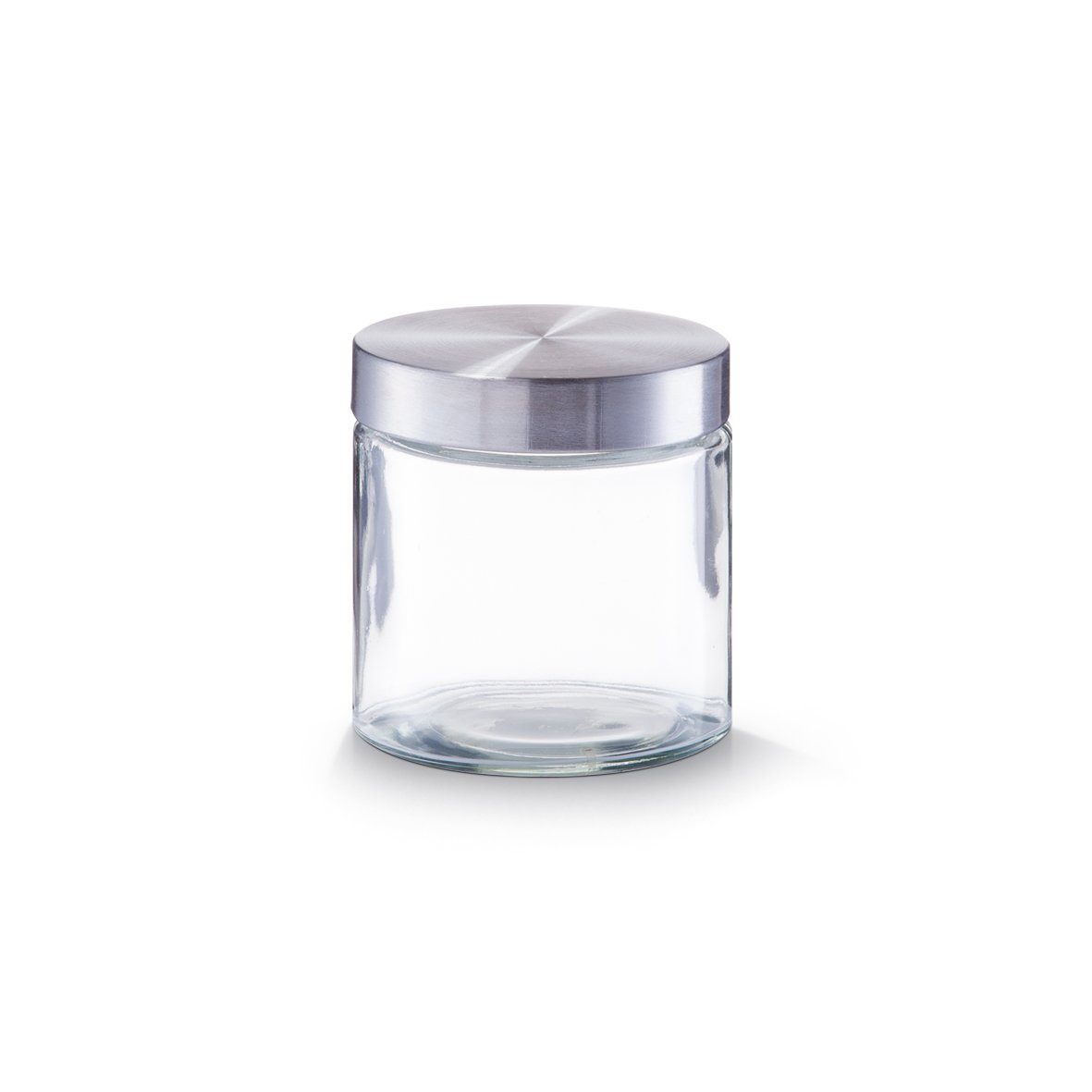 cm Present Vorratsglas m. Glas/Edelstahl, x 750 ml, Edelstahldeckel, 12 Zeller Vorratsglas Ø11 Glas/Edelstahl, transparent,