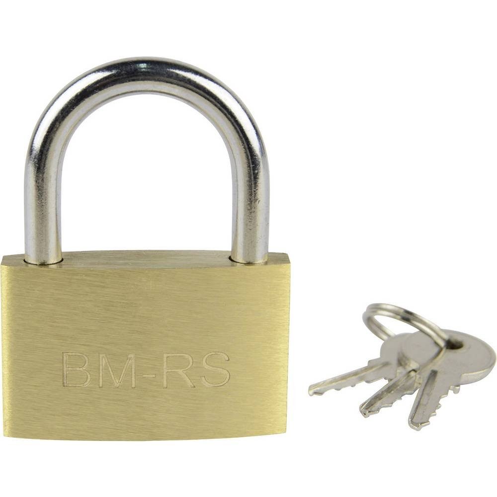 Brüder Mannesmann Werkzeuge Vorhängeschloss Messing-Vorhangschloss, 40 mm