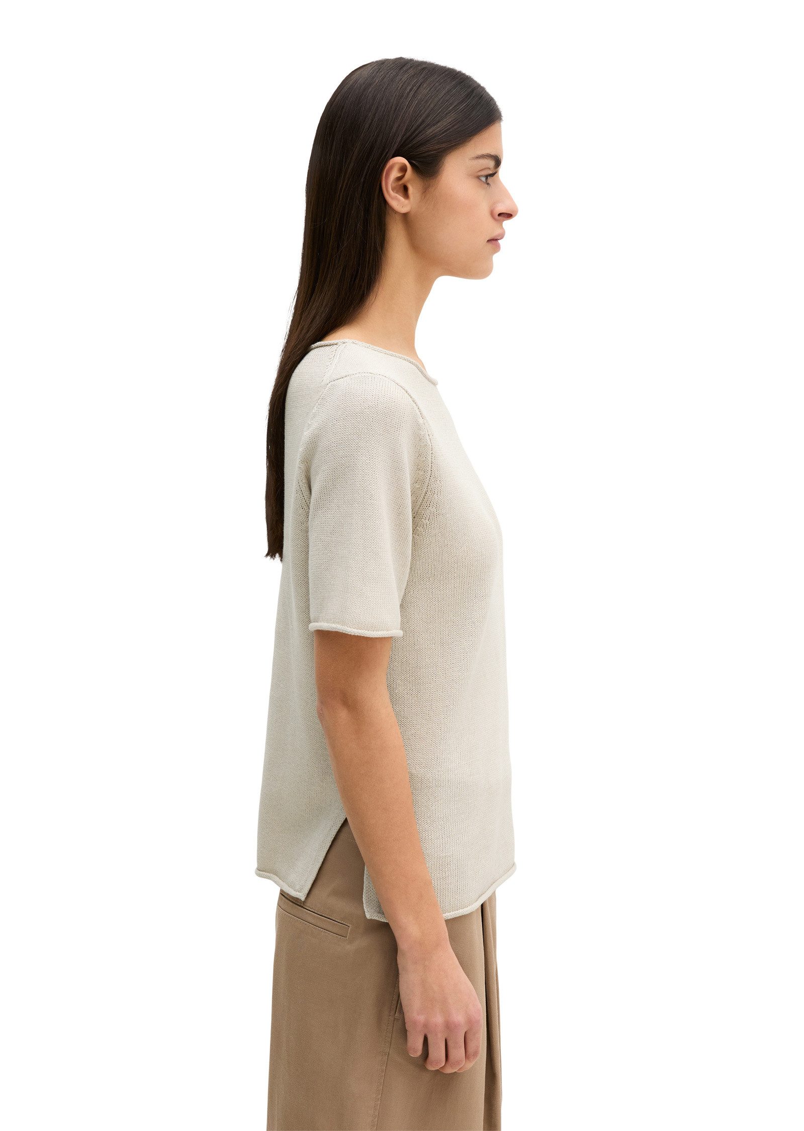Marc O'Polo Strickpullover aus Organic-Cotton-Leinen-Mix