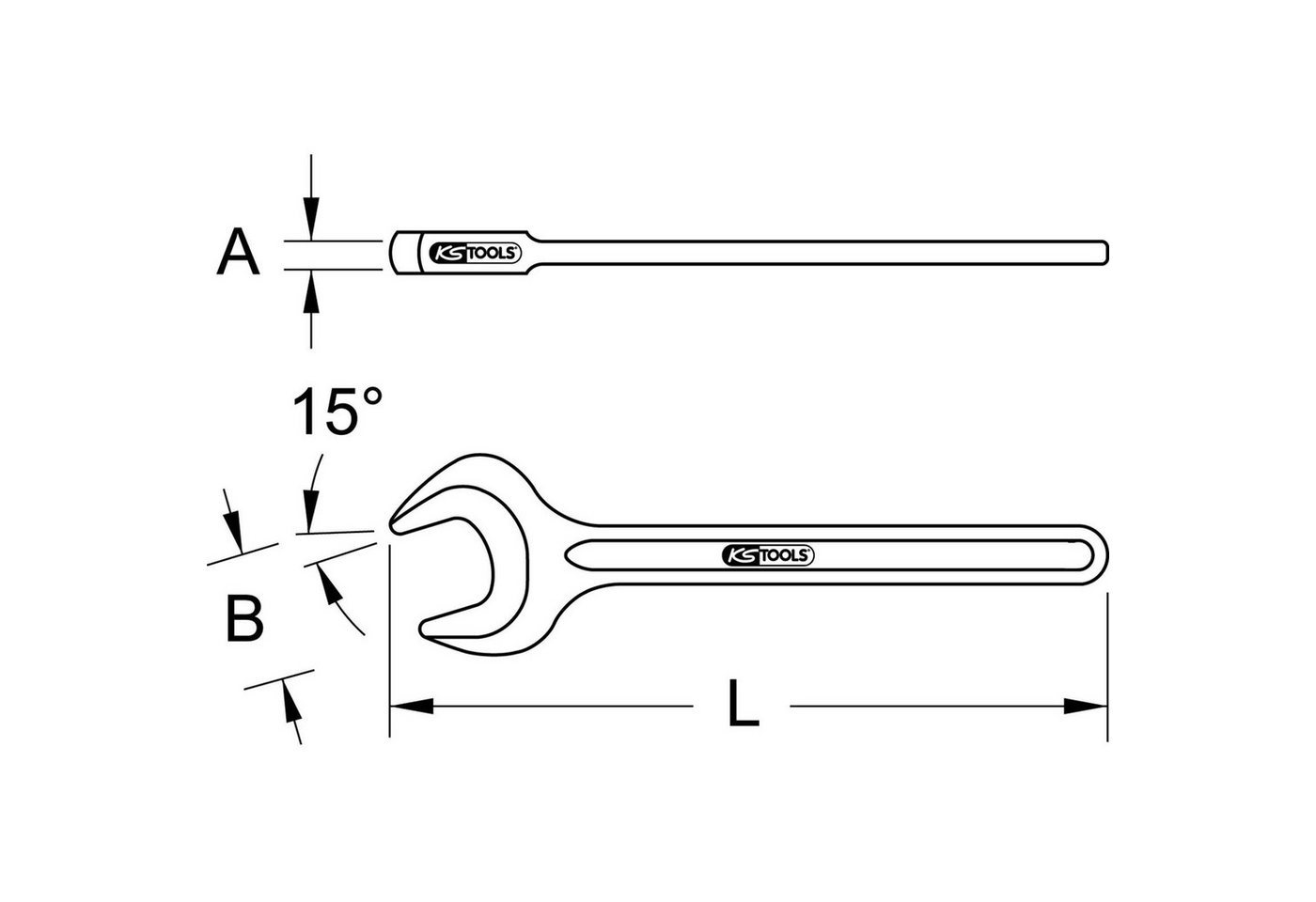 Thumbnail - KS Tools Maulschlüssel KS TOOLS Einmaul-Kraftschlüssel 60 mm - 517.0560