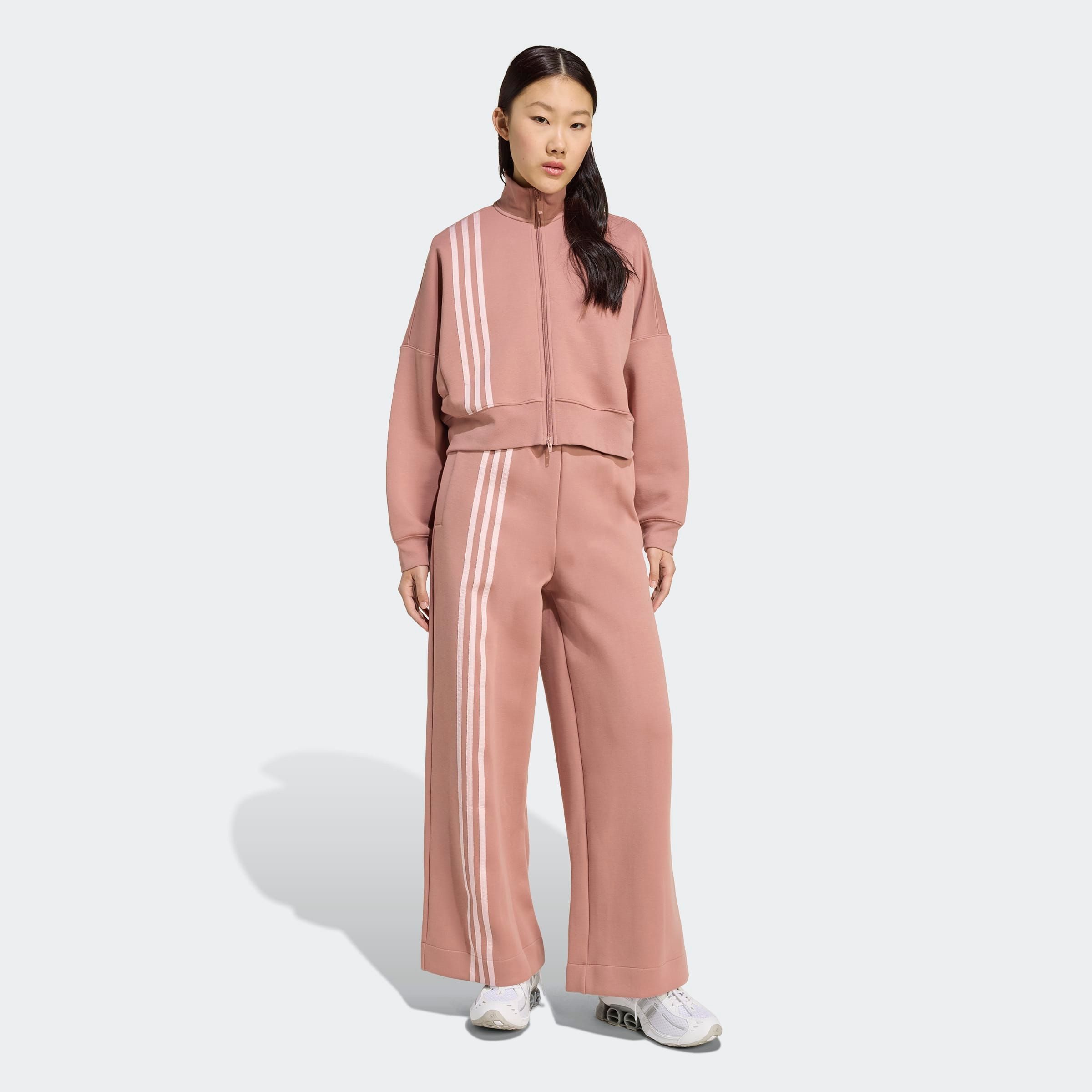 adidas Originals Sweatjacke OFF PLACED 3-STREIFEN ZIP UP mit Reißverschluss, mit glatter Materialstruktur
