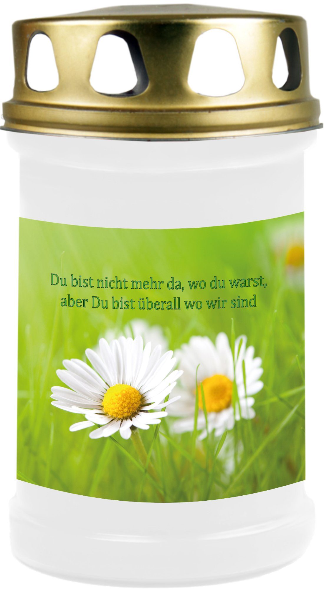 HS Candle Grabkerze GK-04210 (1-tlg), Grabkerze Brenndauer 48 Stunden mit Motiven