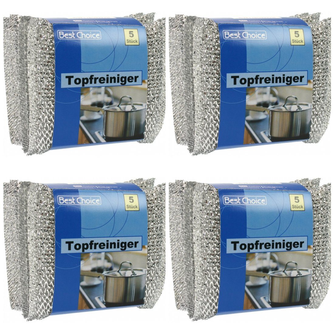 Choice 4 Scheuerpads x 10x8cm Topfreiniger Geschirrschwamm Best 5er