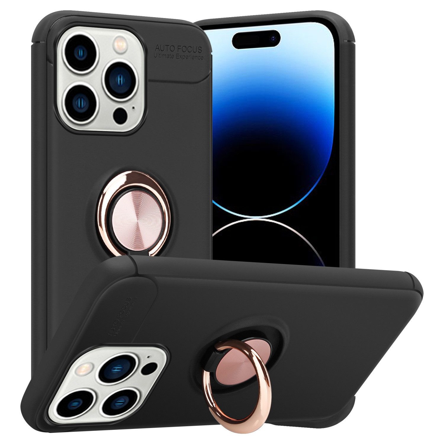 Cadorabo Handyhülle für iPhone 14 PRO Hülle Apple iPhone 14 PRO, Robustes Hard Case - Handy Schutzhülle - Hülle - Back Cover Bumper