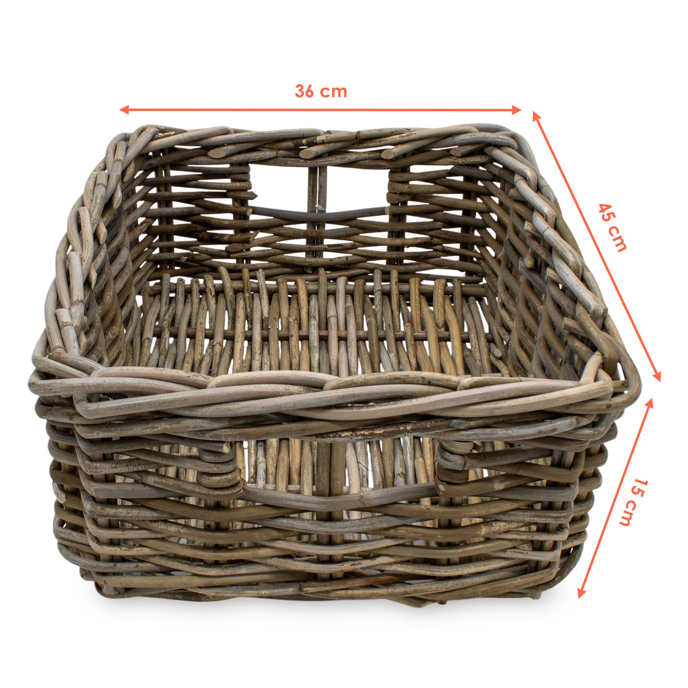 Spetebo Aufbewahrungskorb Rattan Aufbewahrungkorb rechteckig shabby günstig online kaufen