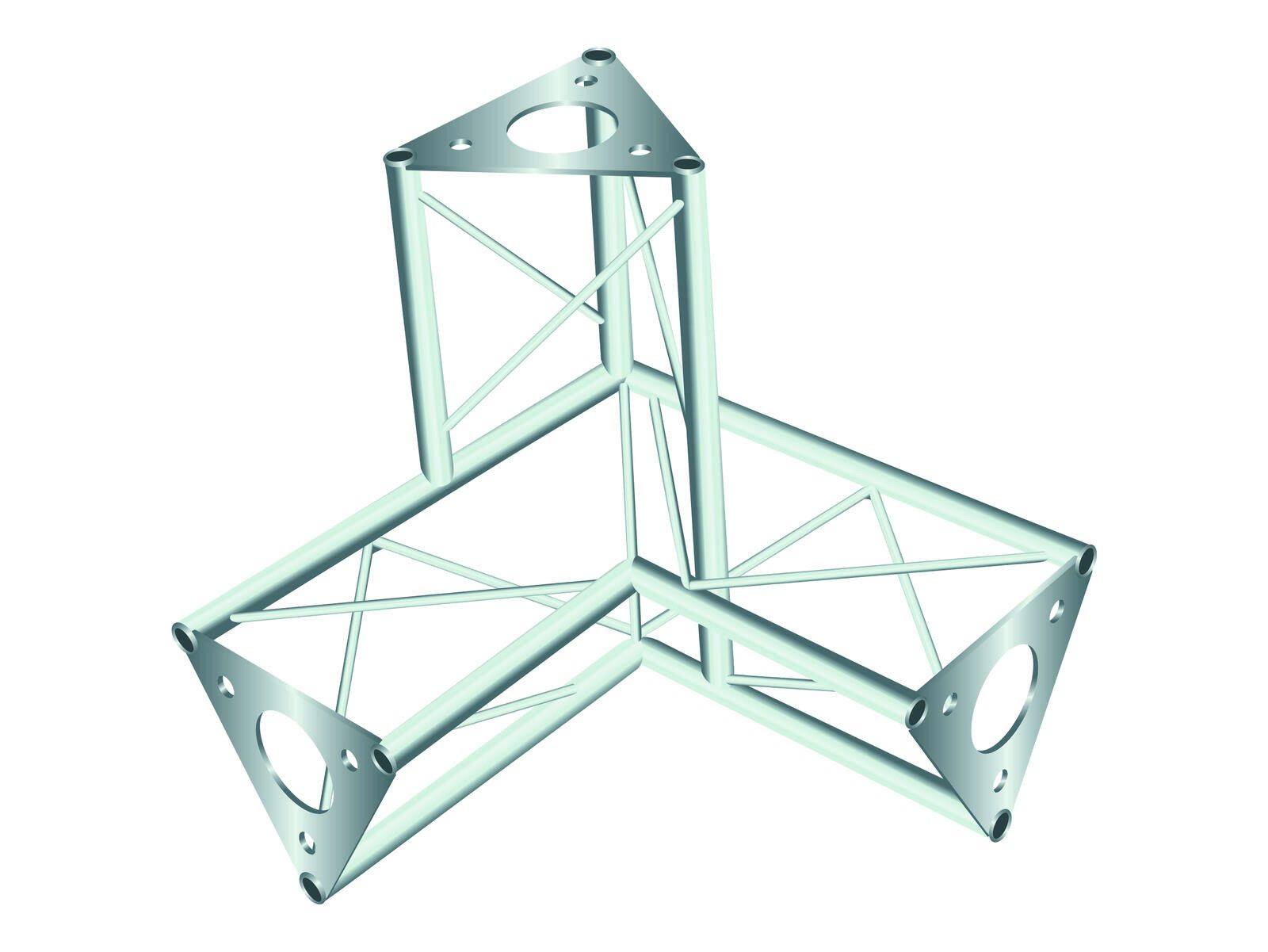 Thumbnail - DECOTRUSS Rahmentraverse DECOTRUSS SAL-31 Ecke 3-Weg /\ rechts sil