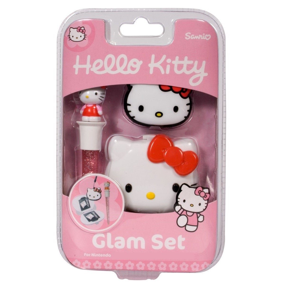 Vidis Hello Kitty PACK Jumbo Stift + Spiele-Hülle Gaming-Controller (Game-Case Großer Eingabestift Schwamm Hello Kitty Design für Nintendo)