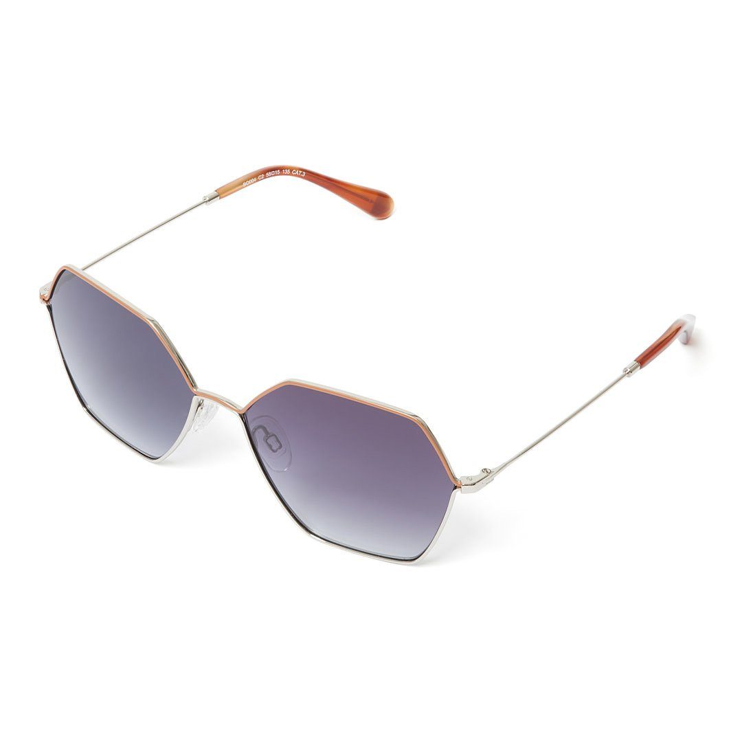 Bonizetti Sonnenbrille (bruchsichere Gläser, sechseckig, 80er Jahre, 1-St)