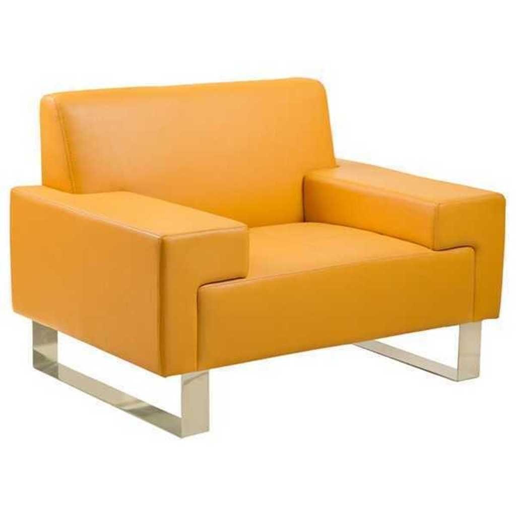 Lounge Sessel), Sessel 1-Sitzer Designer JVmoebel Made in (1-St., 1x Europa Ledersessel Einsitzer Sessel Couch Gelber