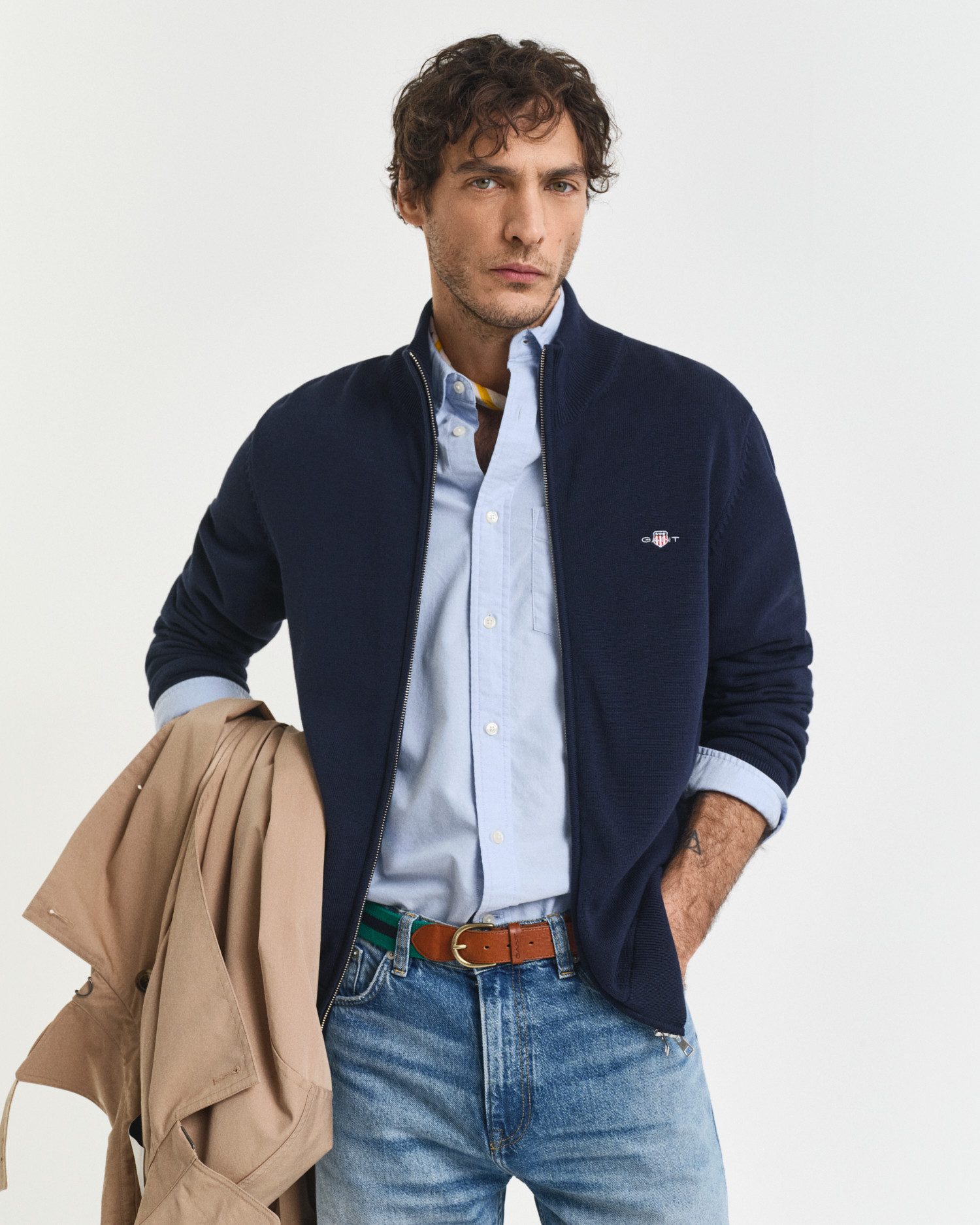 Gant Cardigan CASUAL COTTON ZIP CARDIGAN günstig online kaufen