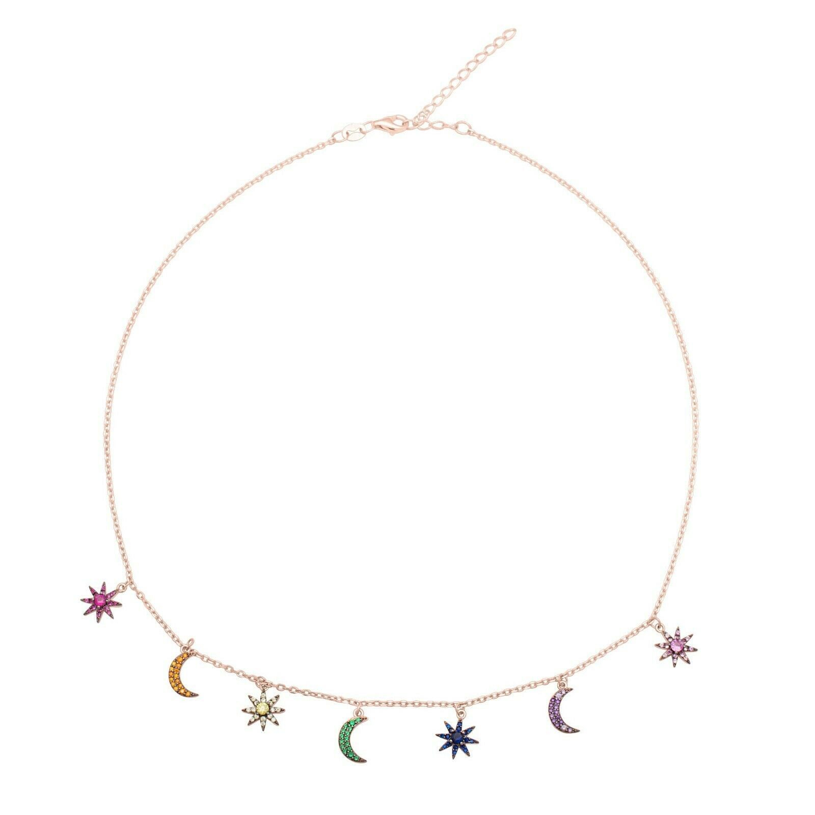 Tony Fein Kette mit Anhänger Sonne Mond Sterne Kette 585 Rosévergoldet 40-4 günstig online kaufen