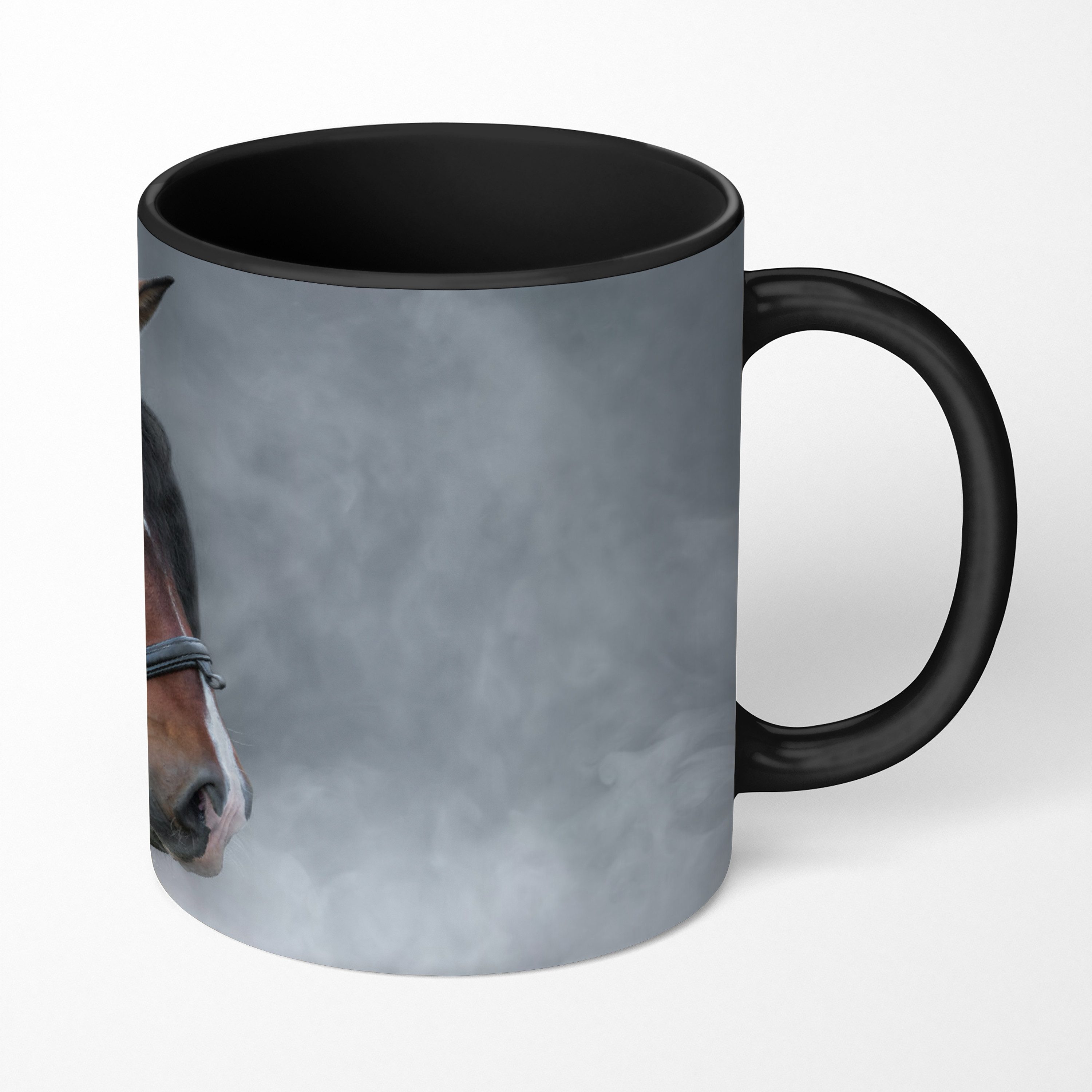 MuchoWow Tasse Pferd - Smoke - Halfter, 1-tlg., Keramik, Farbwechsel, Kaffee Tassen, Teetasse, Zaubertasse, Geschenk